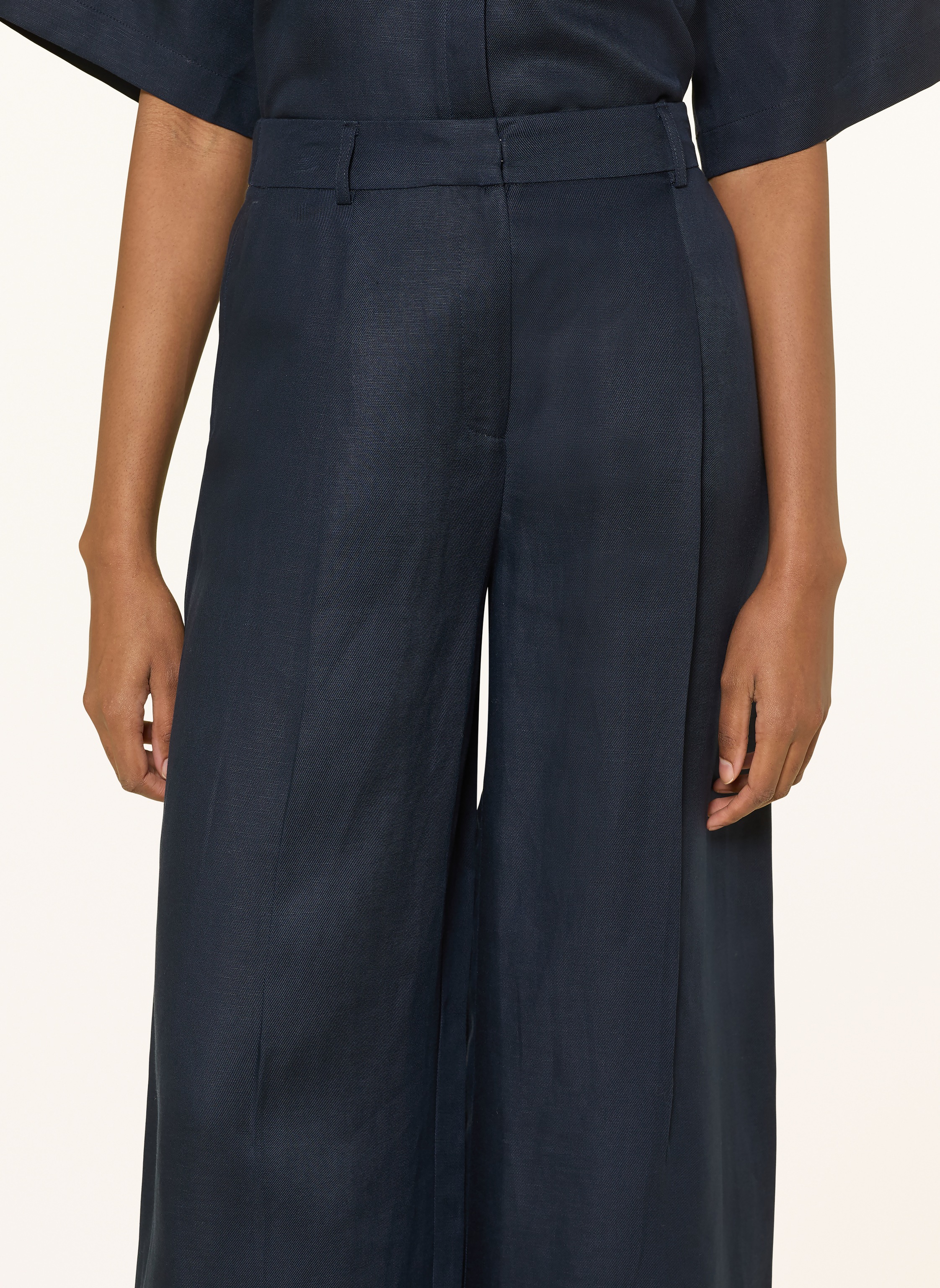 Thumbnail - Selected Femme Marlenehose Mit Leinen blau