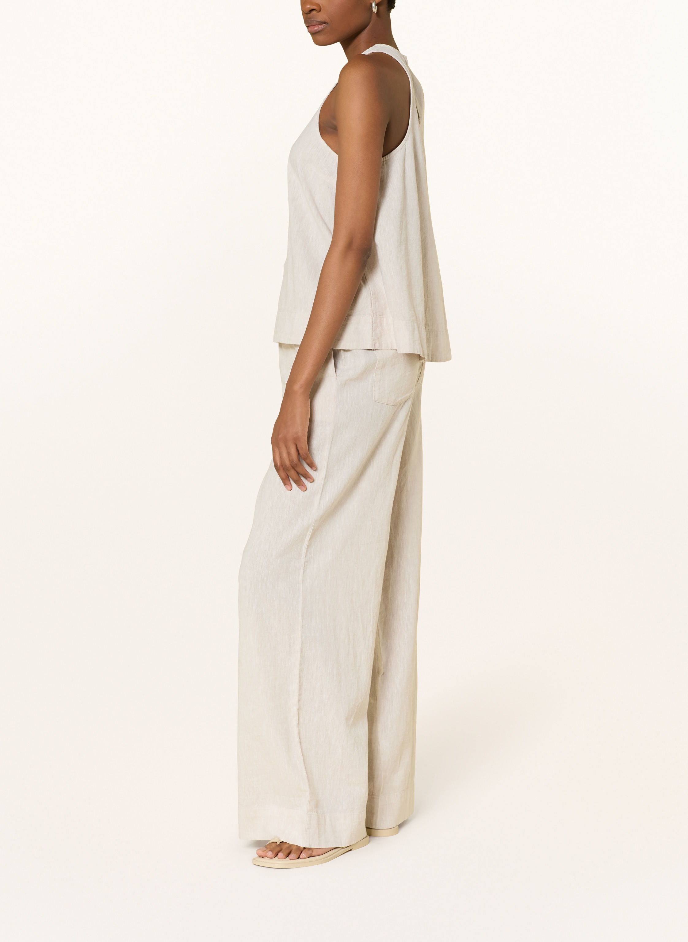 Thumbnail - Selected Femme Marlenehose Mit Leinen beige