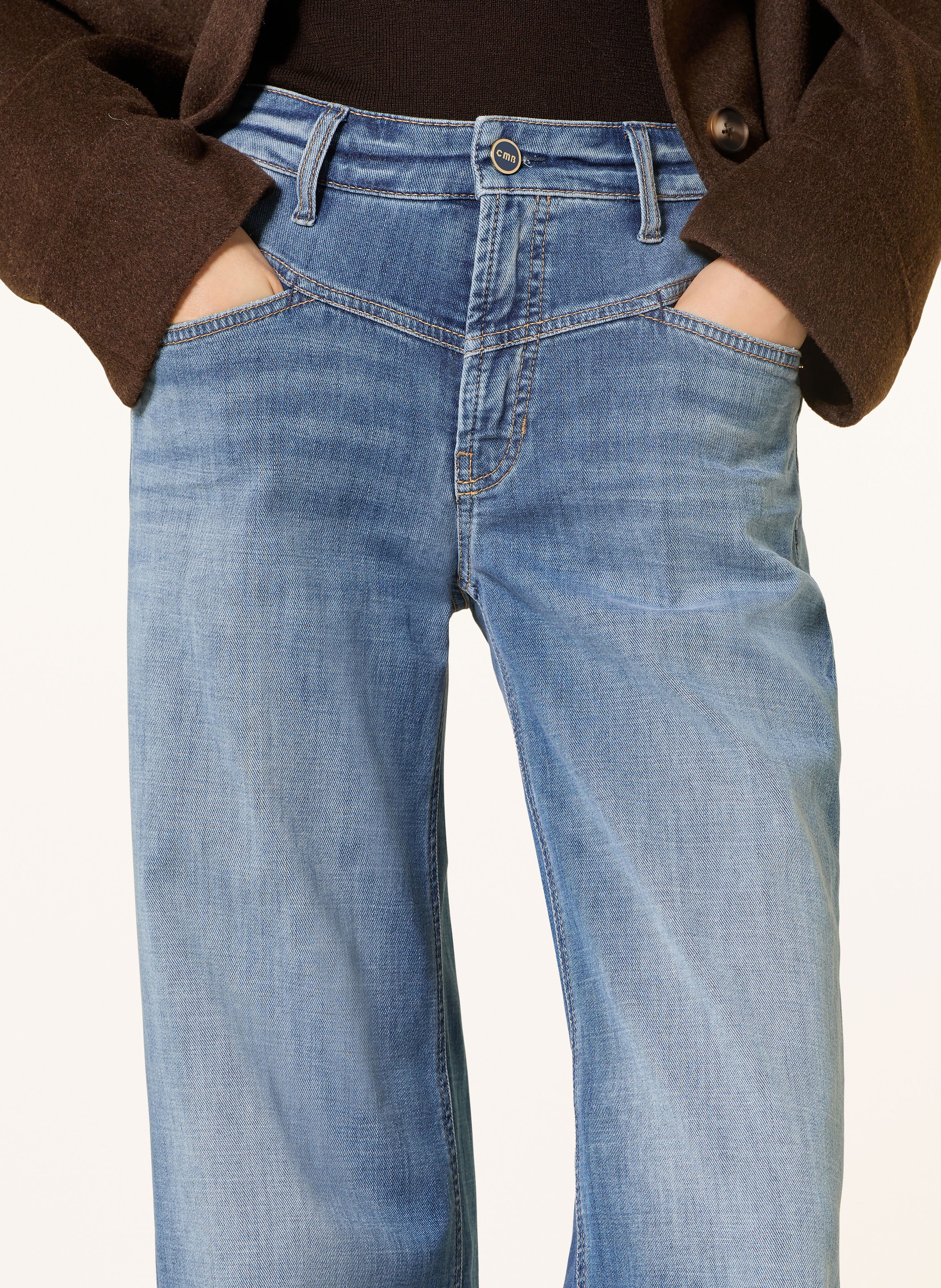 Thumbnail - Cambio Flared Jeans Antonia blau