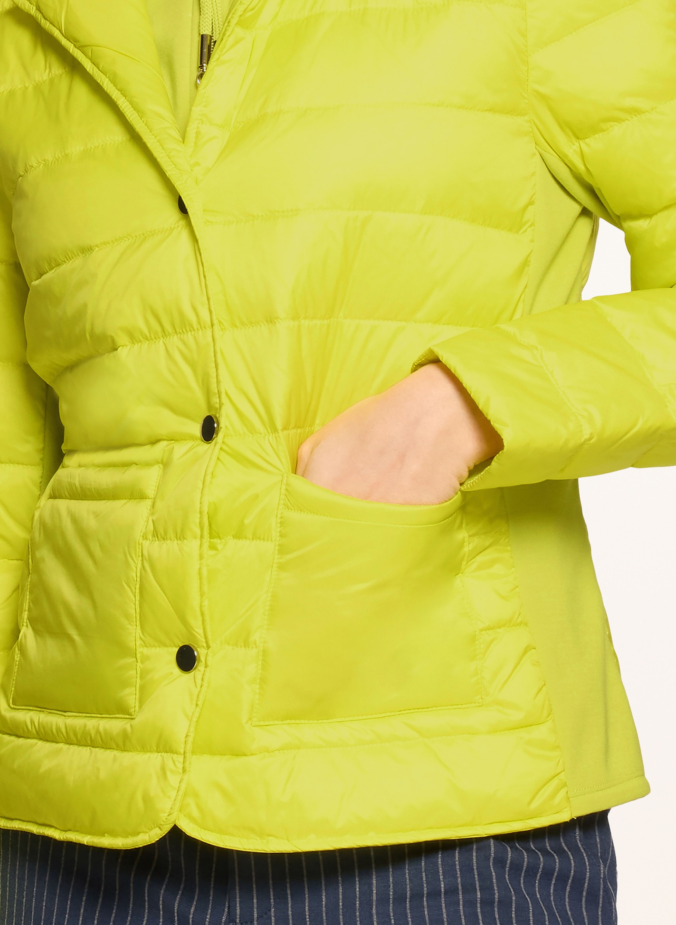 Thumbnail - Cartoon Steppjacke Mit Herausnehmbarer Blende gelb