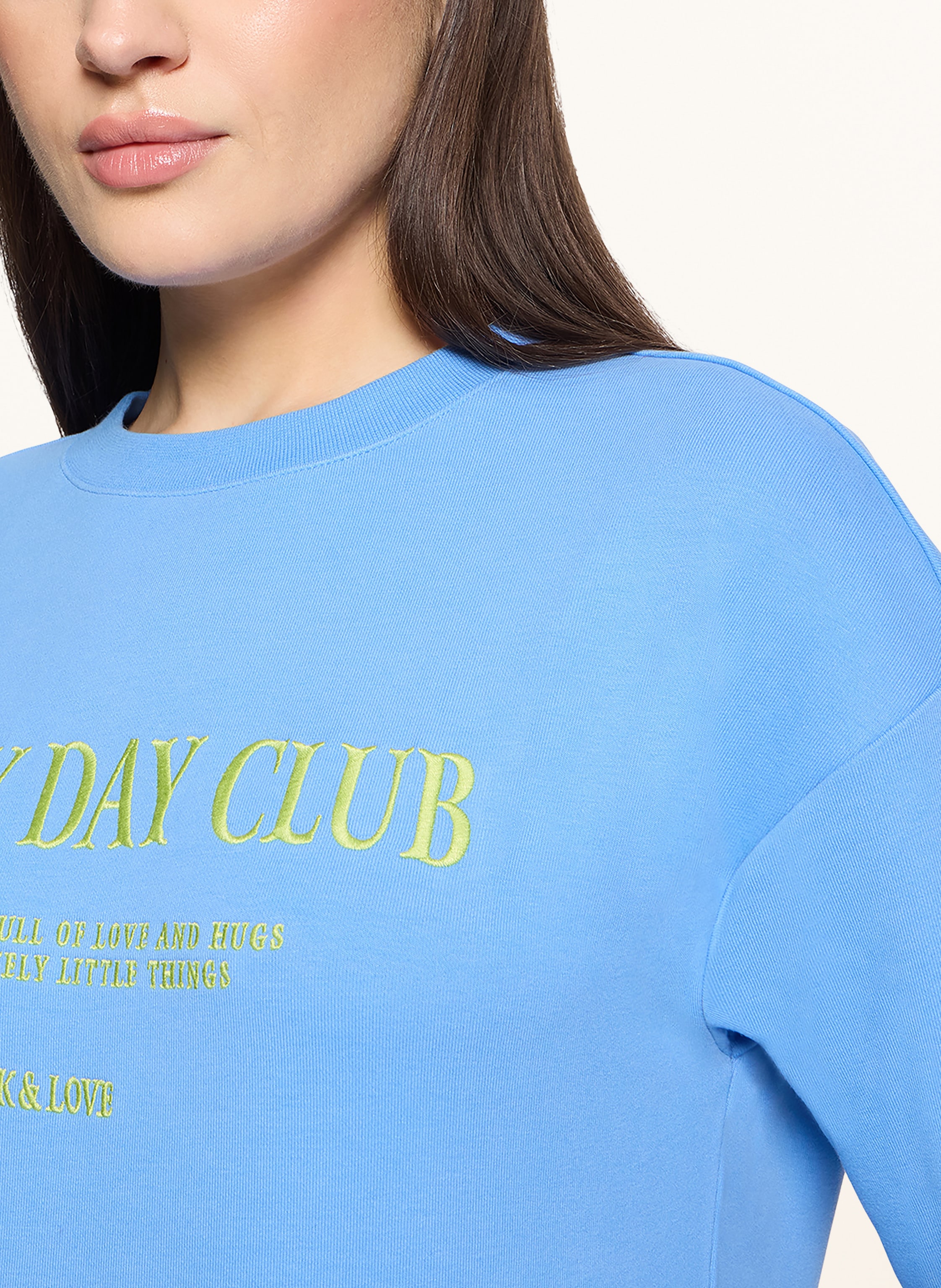 Thumbnail - Cartoon Sweatshirt Mit Schmucksteinen blau