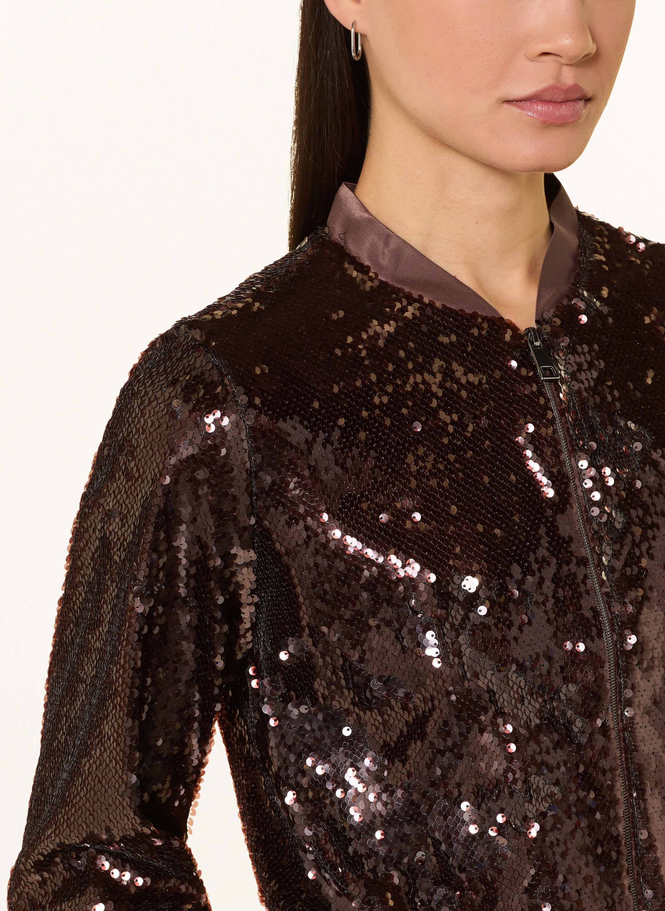 Thumbnail - More & More Blouson Mit Pailletten braun