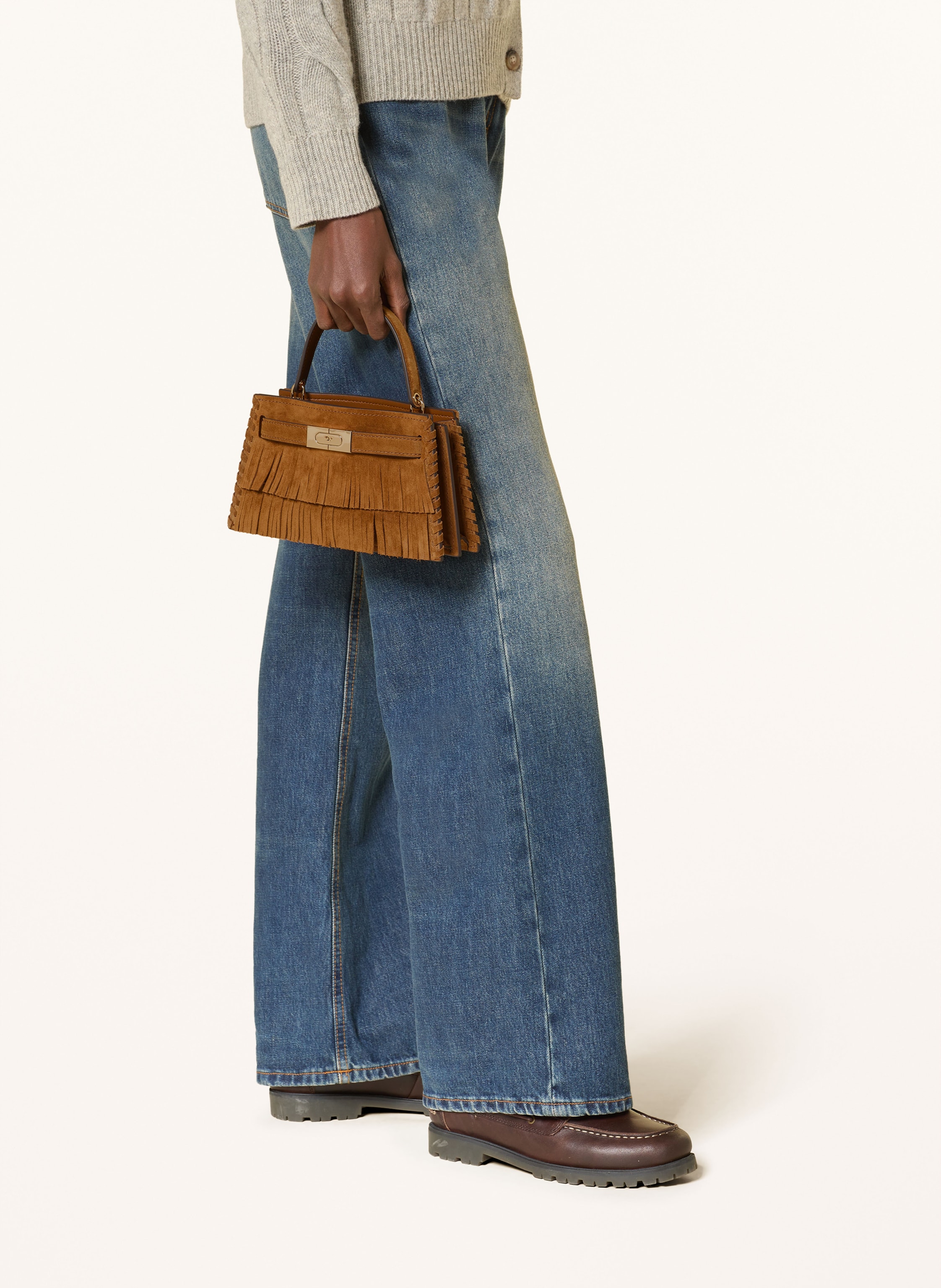 Thumbnail - Tory Burch Handtasche Lee Radziwill Mini braun