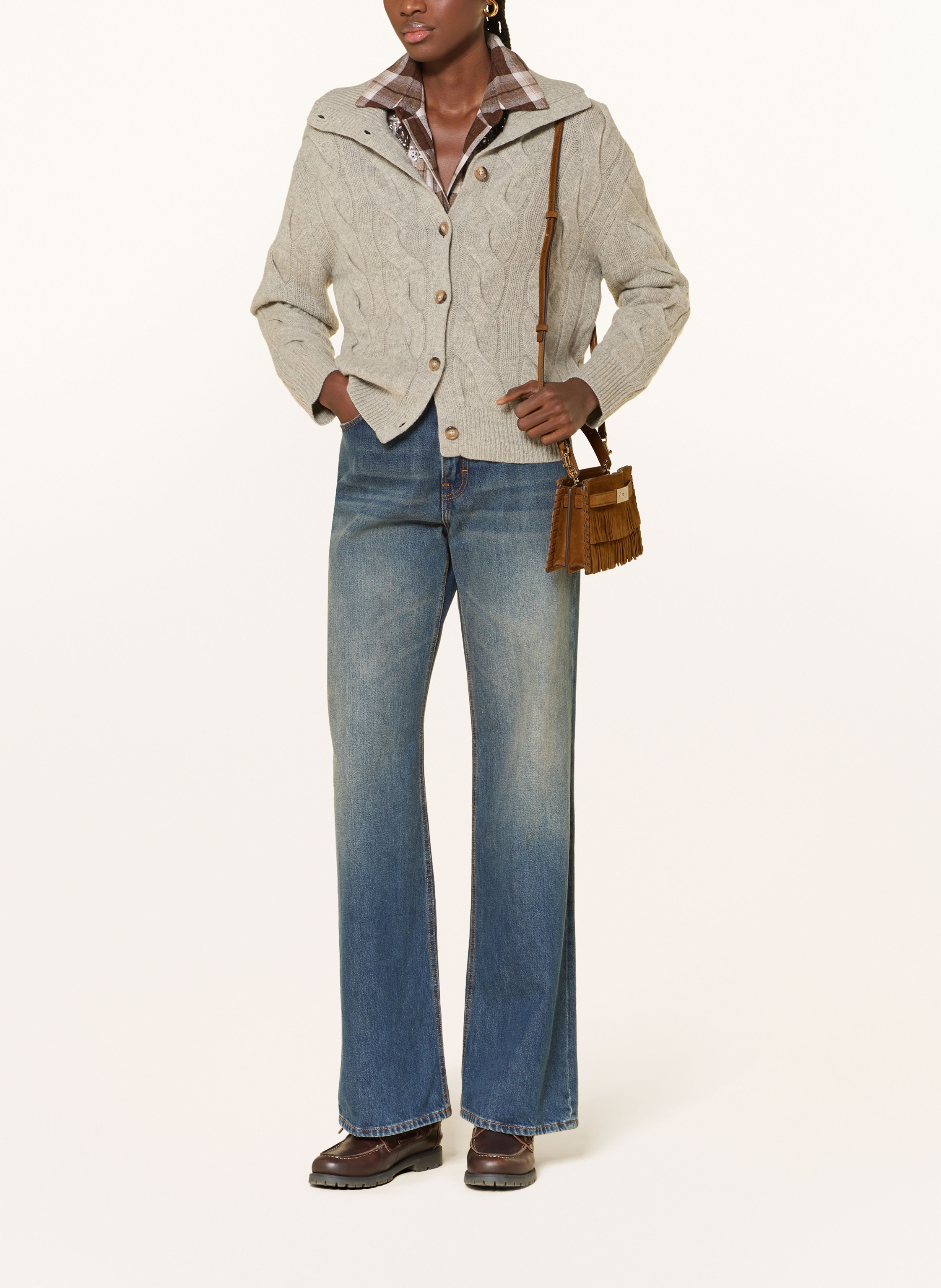 Thumbnail - Tory Burch Handtasche Lee Radziwill Mini braun