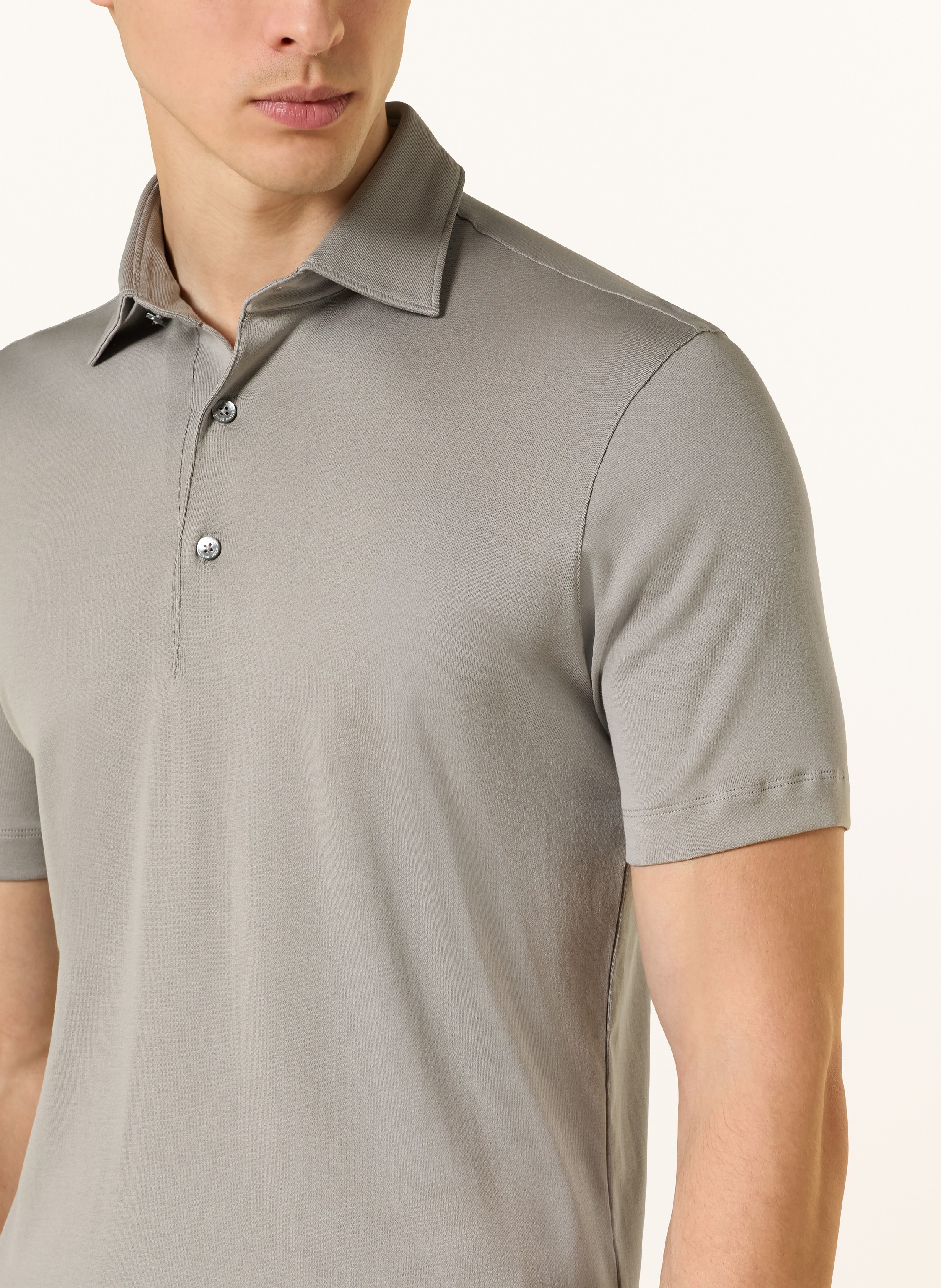 Thumbnail - Stefan Brandt Jersey-Poloshirt Luca beige