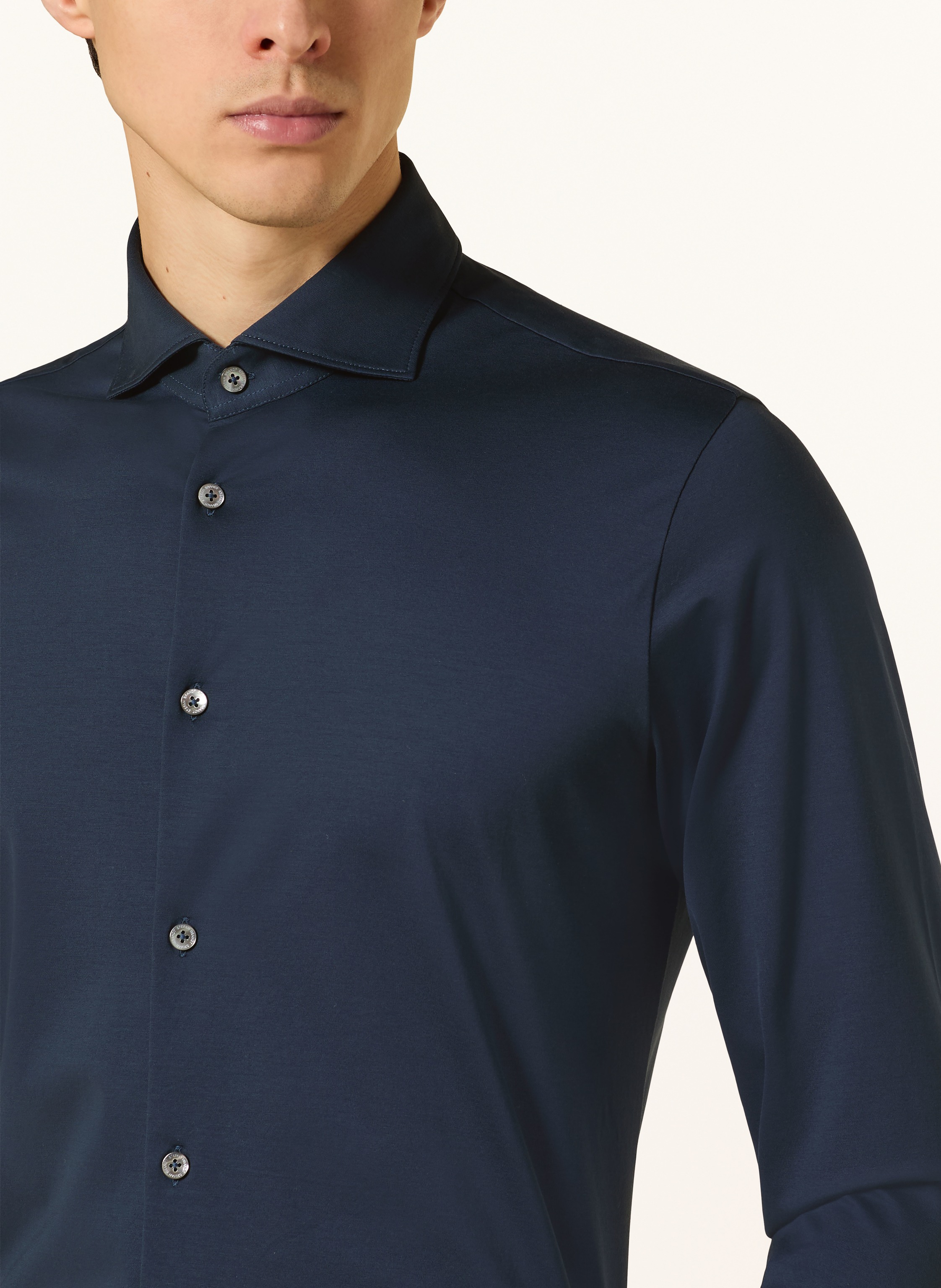 Thumbnail - Stefan Brandt Jerseyhemd Slim Fit blau