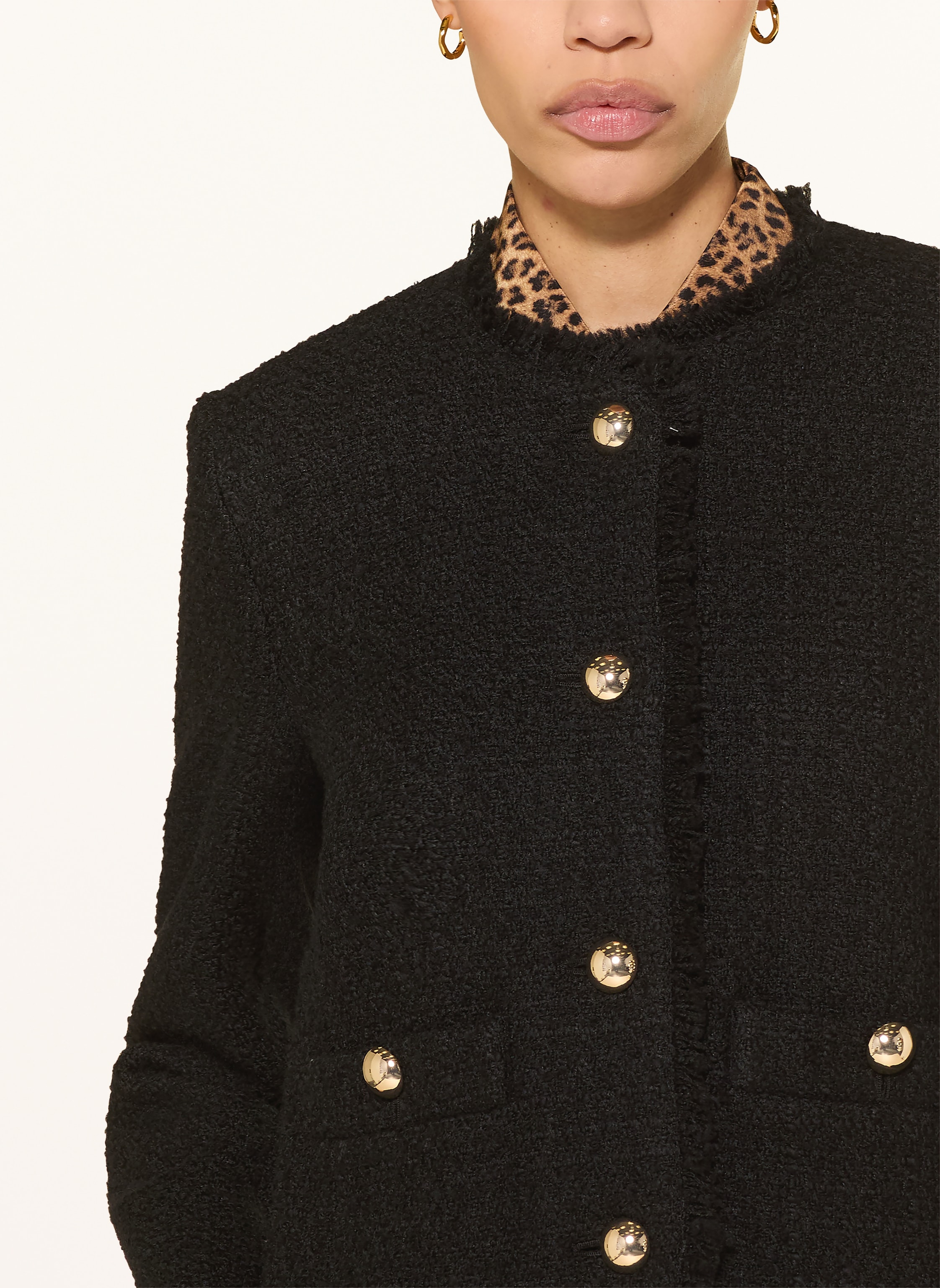 Thumbnail - Weekend Max Mara Kastenjacke Wkdagami Aus Tweed schwarz