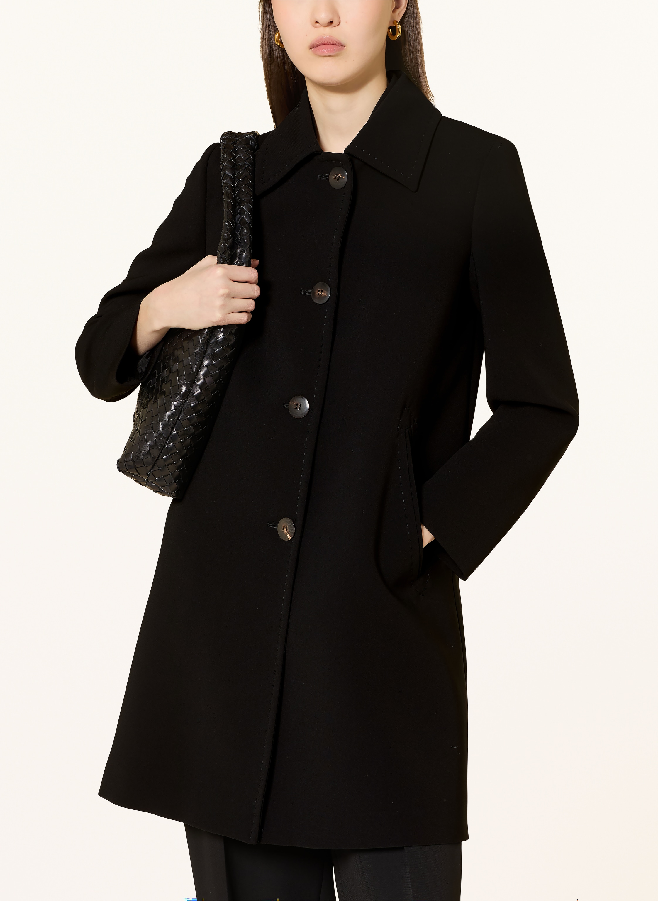 Thumbnail - Max Mara Studio Mantel Racconto schwarz