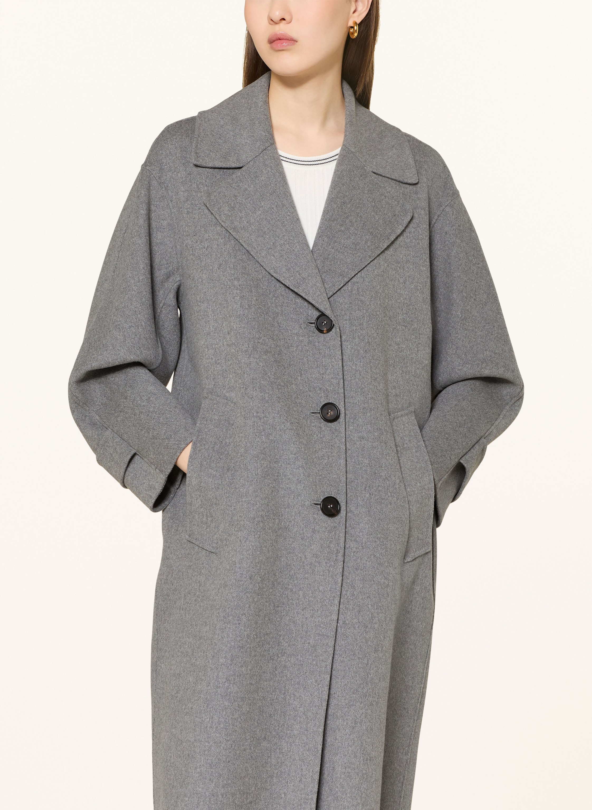 Thumbnail - S Max Mara Wollmantel grau