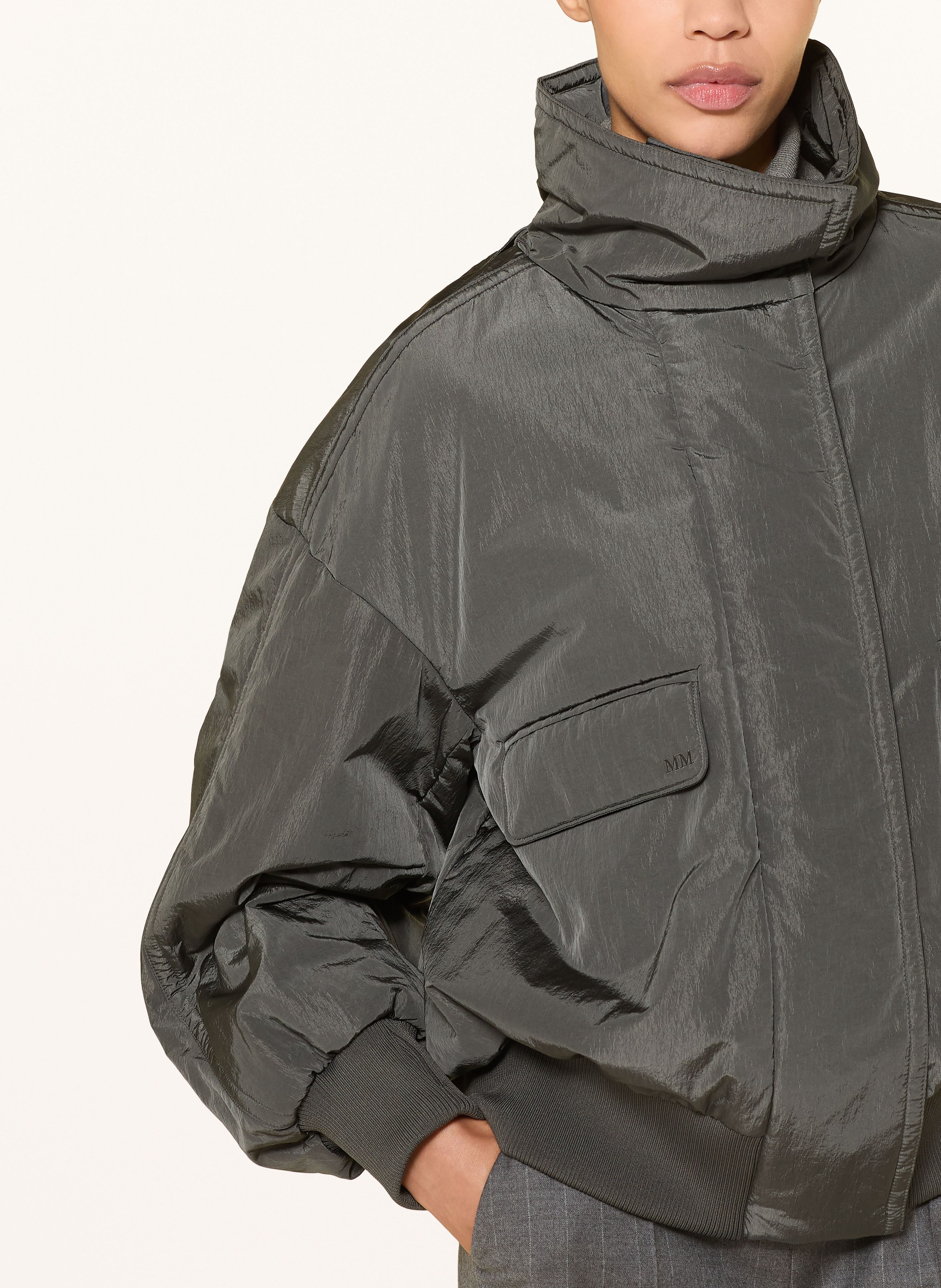 Thumbnail - Mm Blouson Mmlamaca Mit Abnehmbarer Kapuze grau