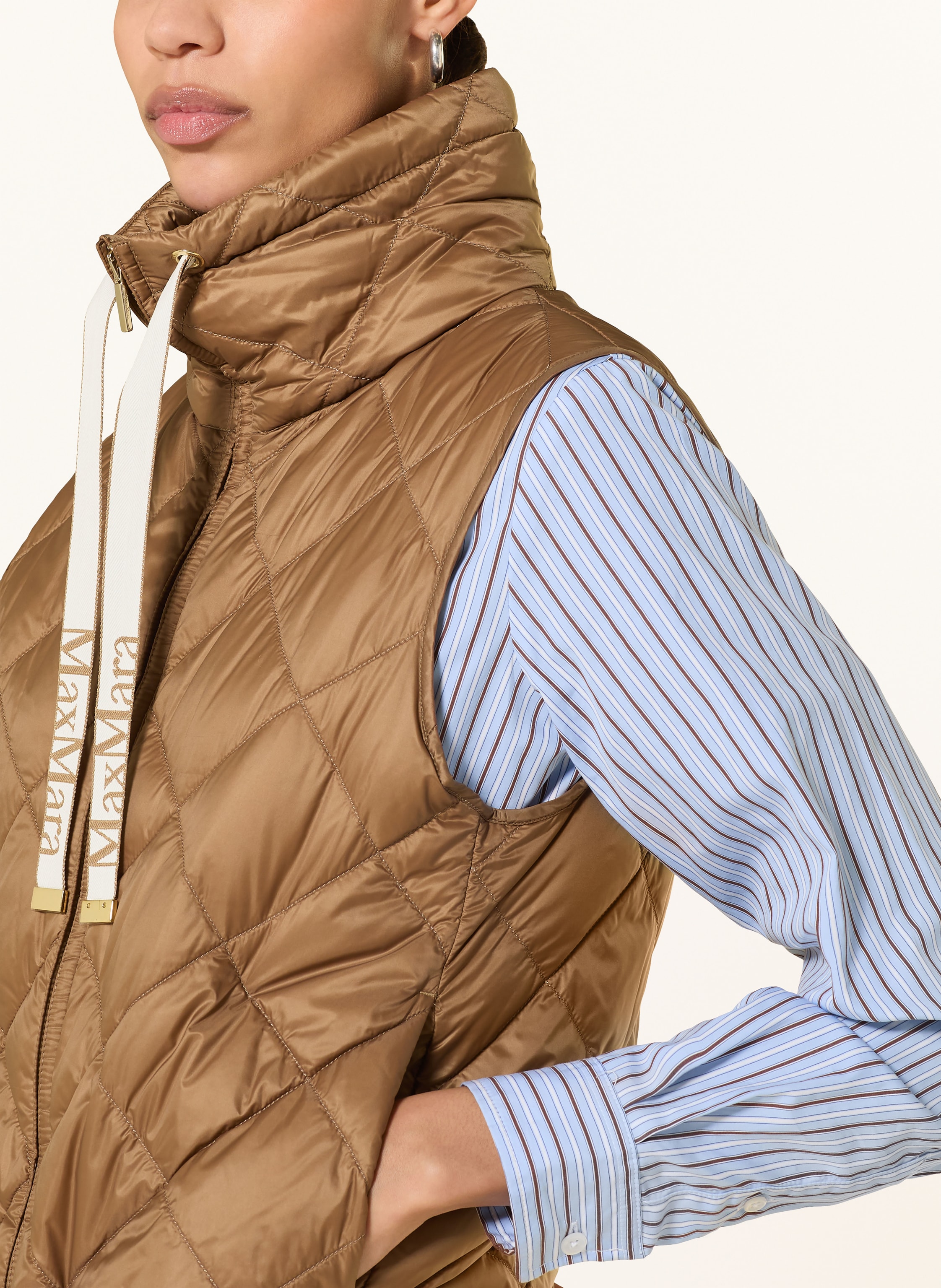 Thumbnail - Max Mara The Cube Daunenweste Tregic braun