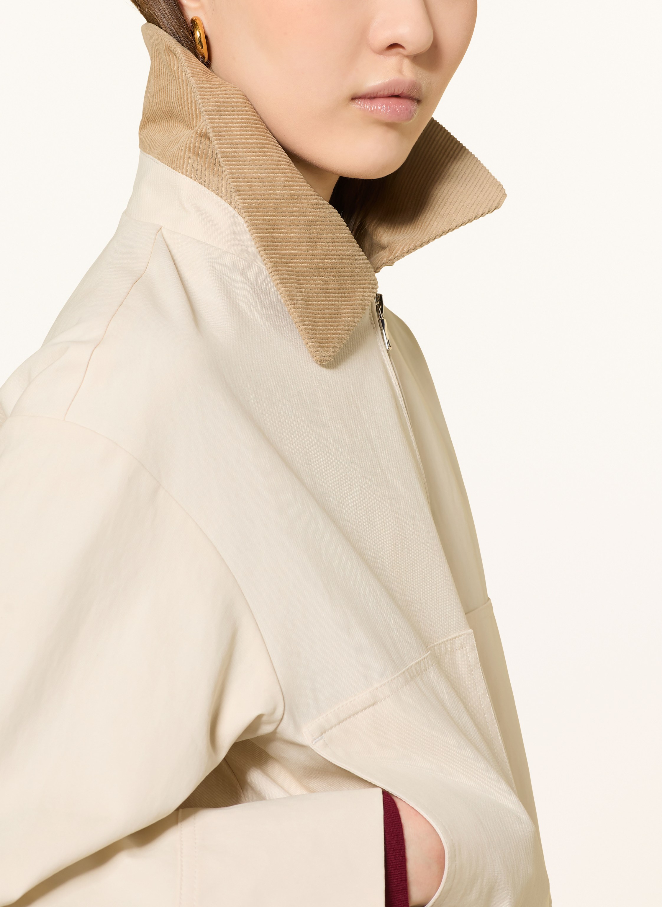 Thumbnail - Mrs & Hugs Kastenjacke Mit Cord braun