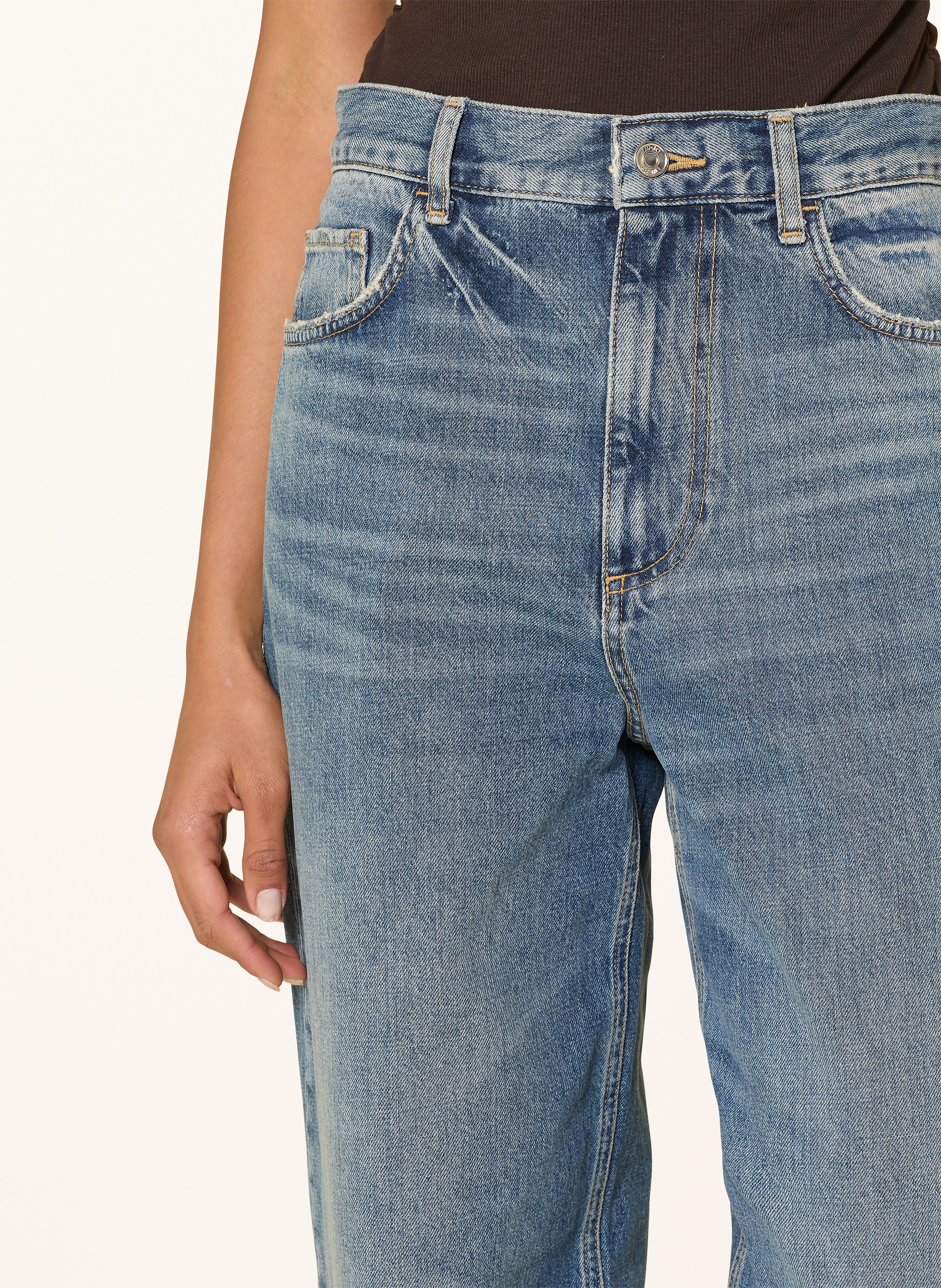 Thumbnail - Liu Jo Wide Leg Jeans Mit Schmucksteinen blau