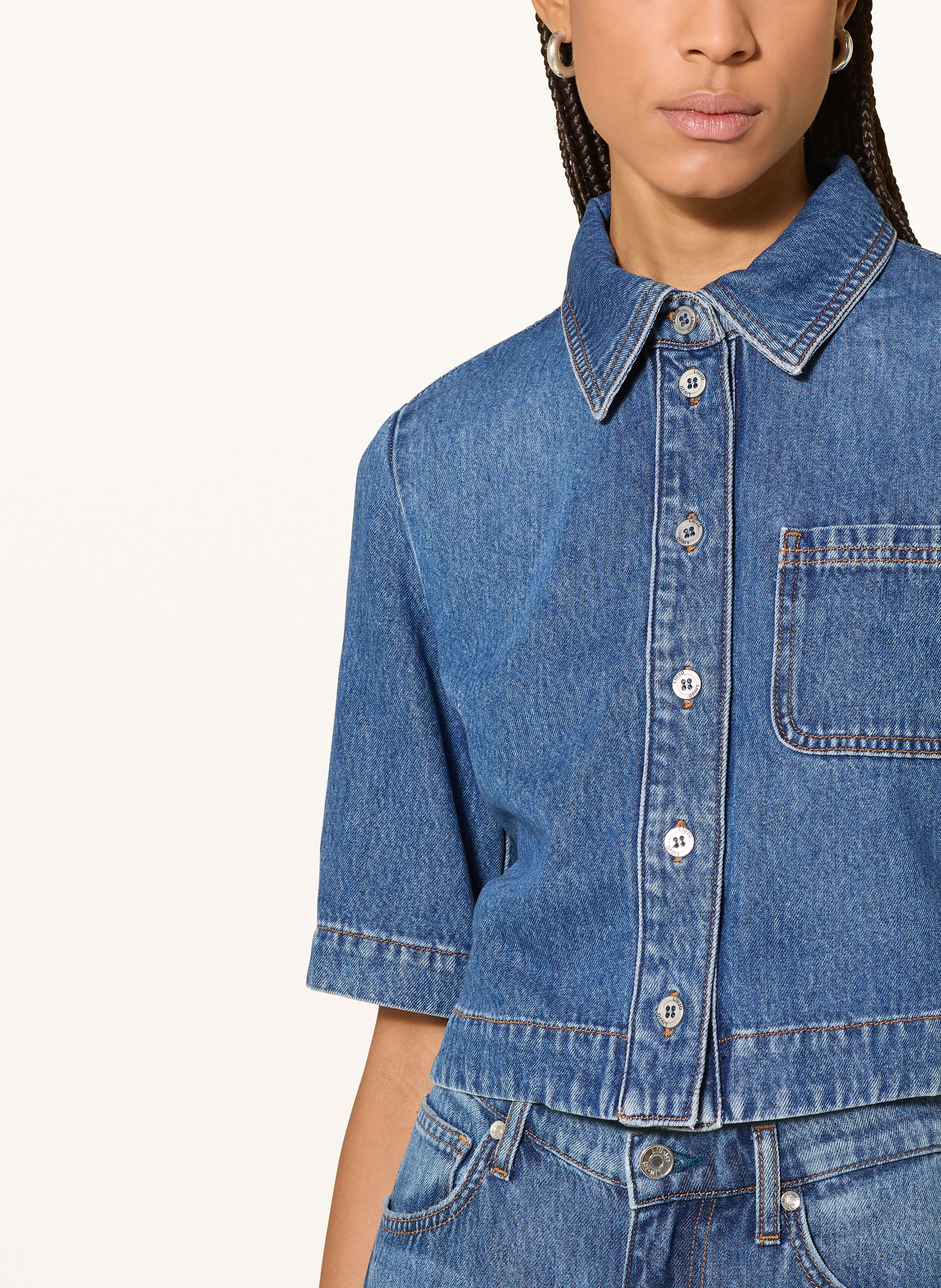 Thumbnail - Liu Jo Jeansbluse blau