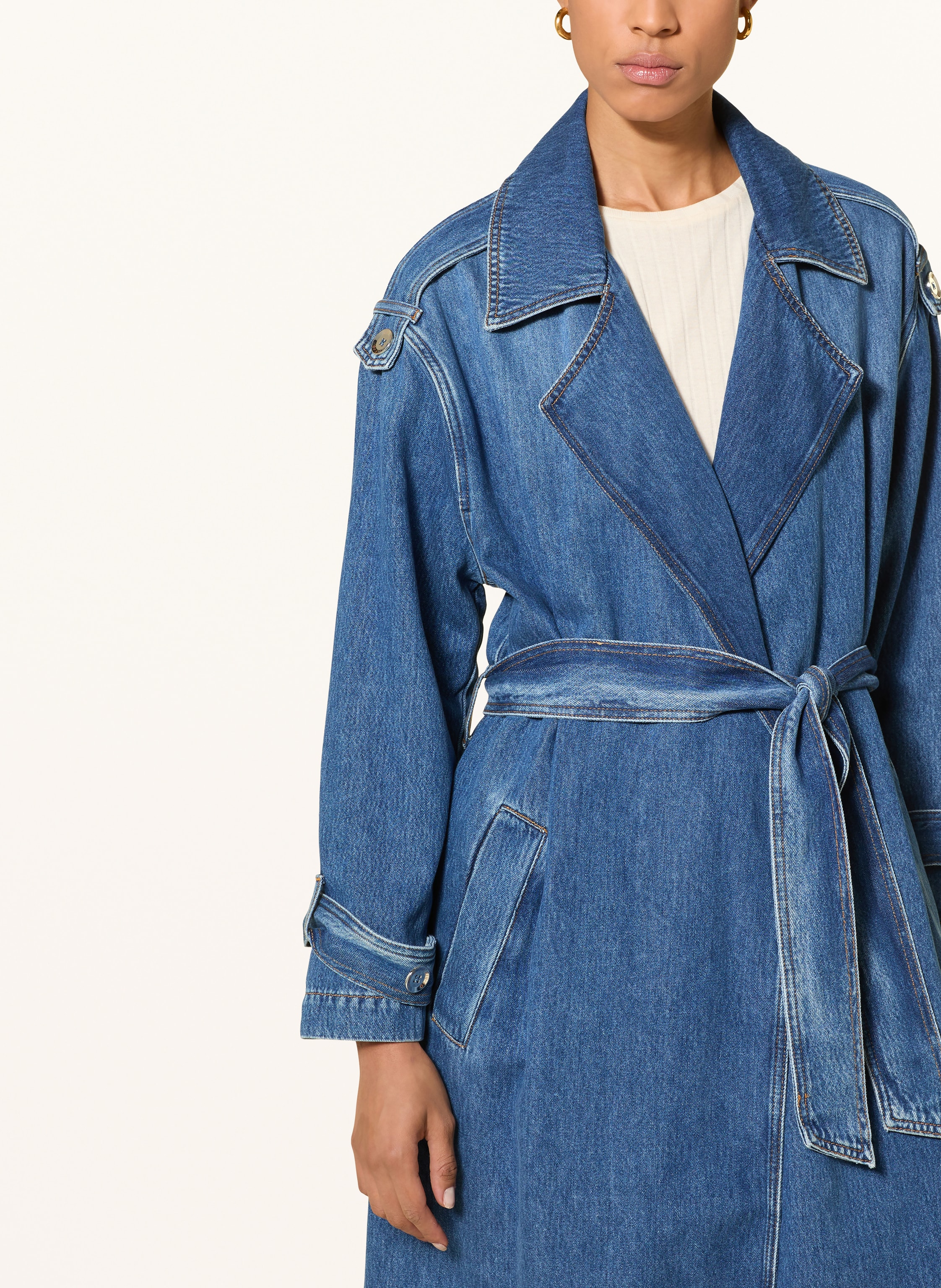 Thumbnail - Liu Jo Jeans-Trenchcoat blau
