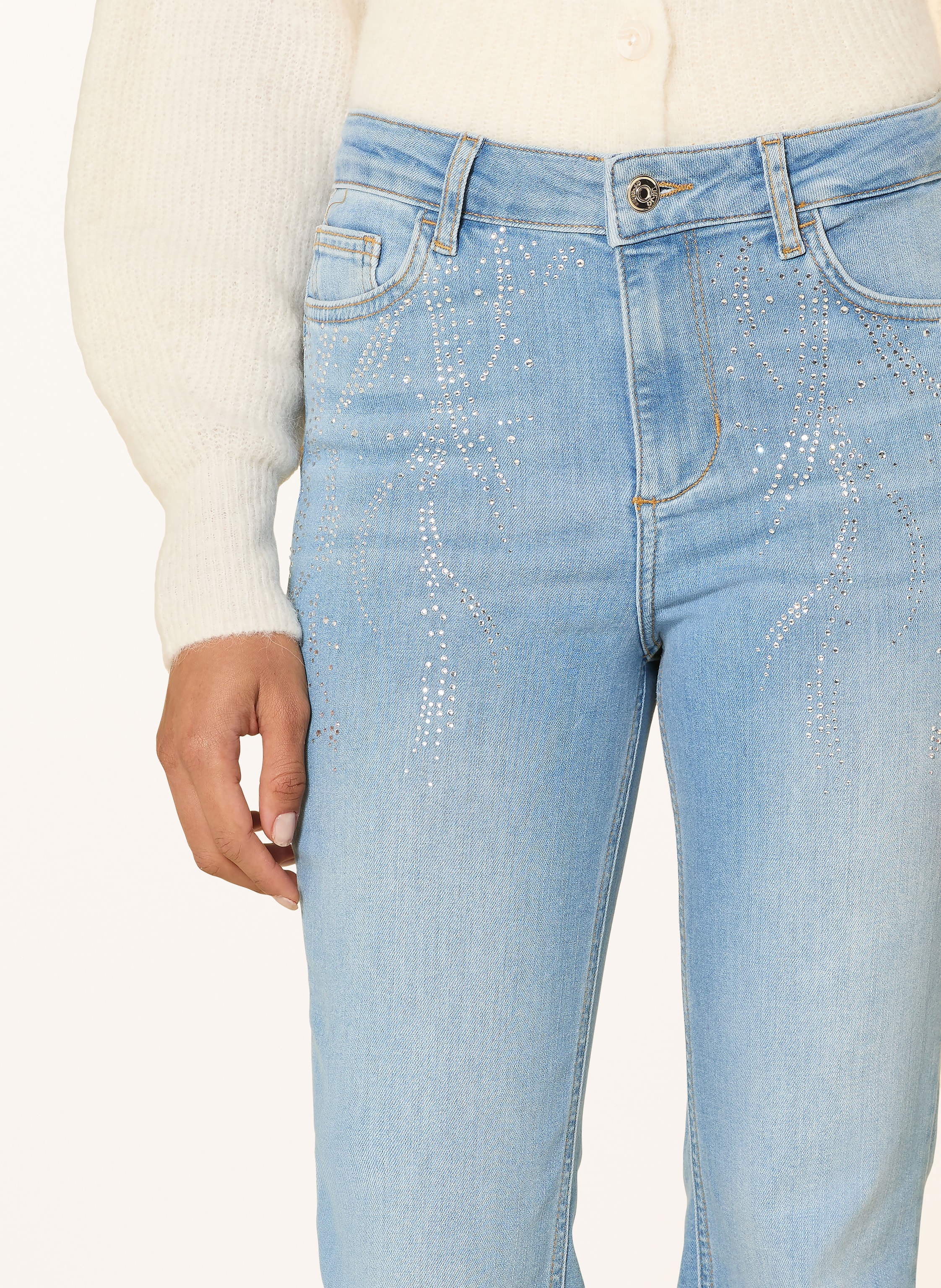 Thumbnail - Liu Jo Flared Jeans Beat Mit Schmucksteinen blau
