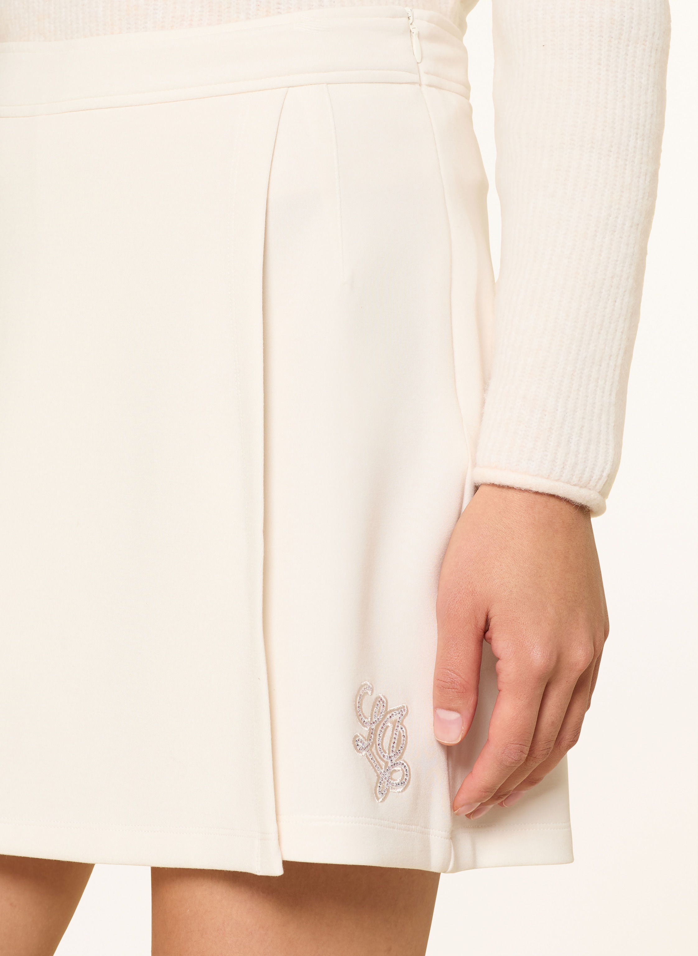 Thumbnail - Liu Jo Skort Aus Jersey Mit Schmucksteinen weiss