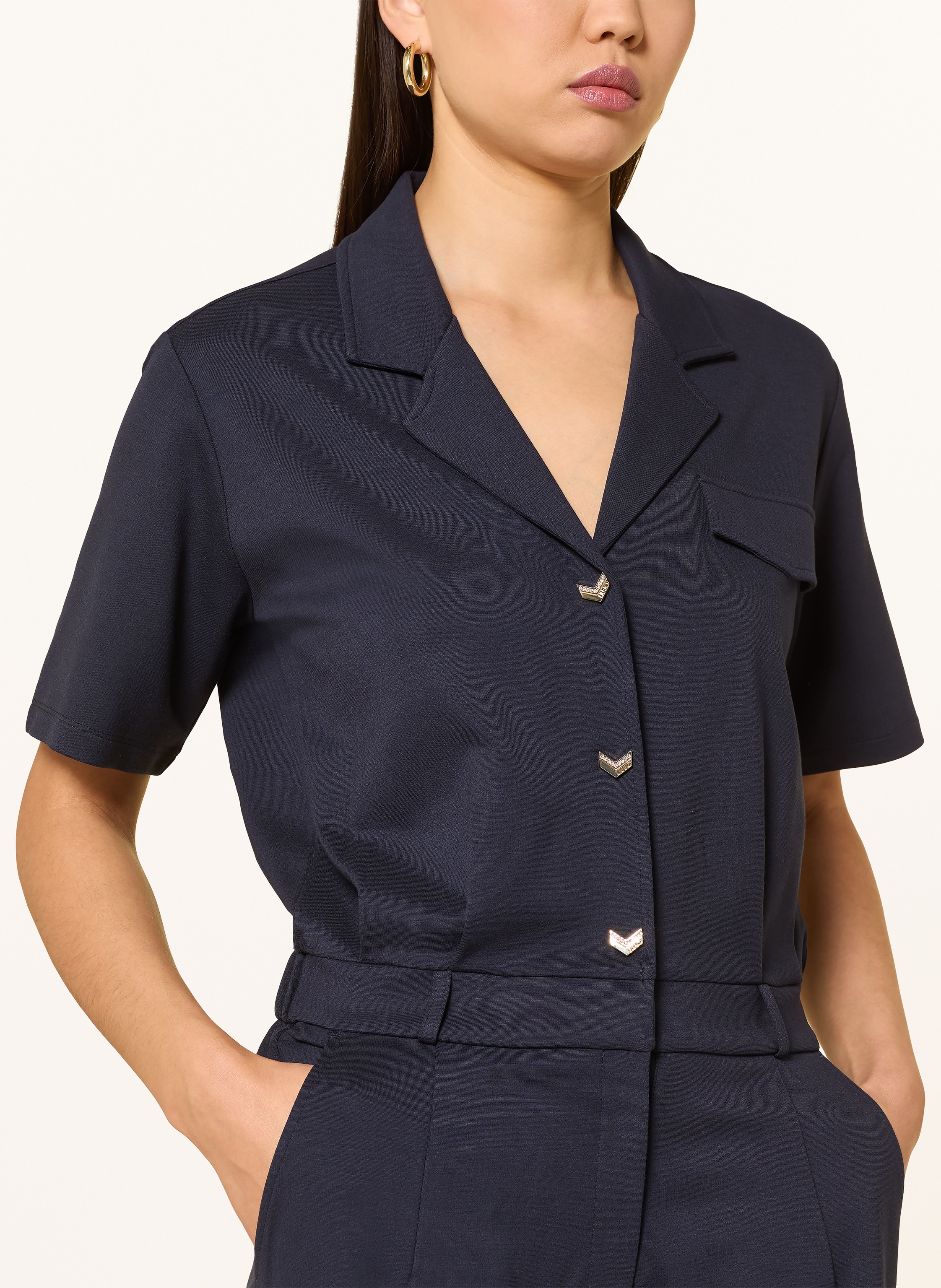 Thumbnail - Liu Jo Jersey-Jumpsuit Mit Schmucksteinen blau