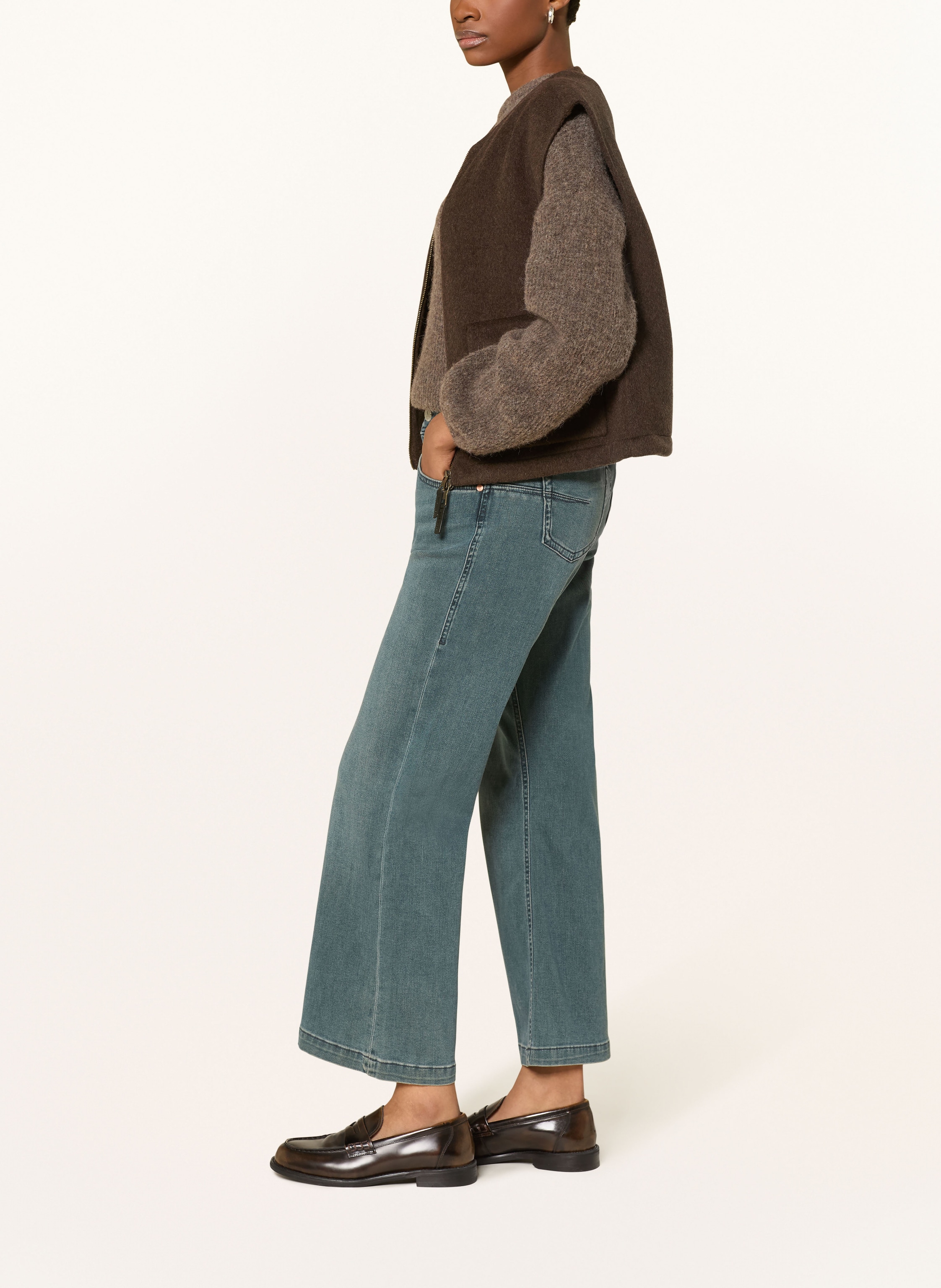 Thumbnail - Herrlicher Flared Jeans Edna blau