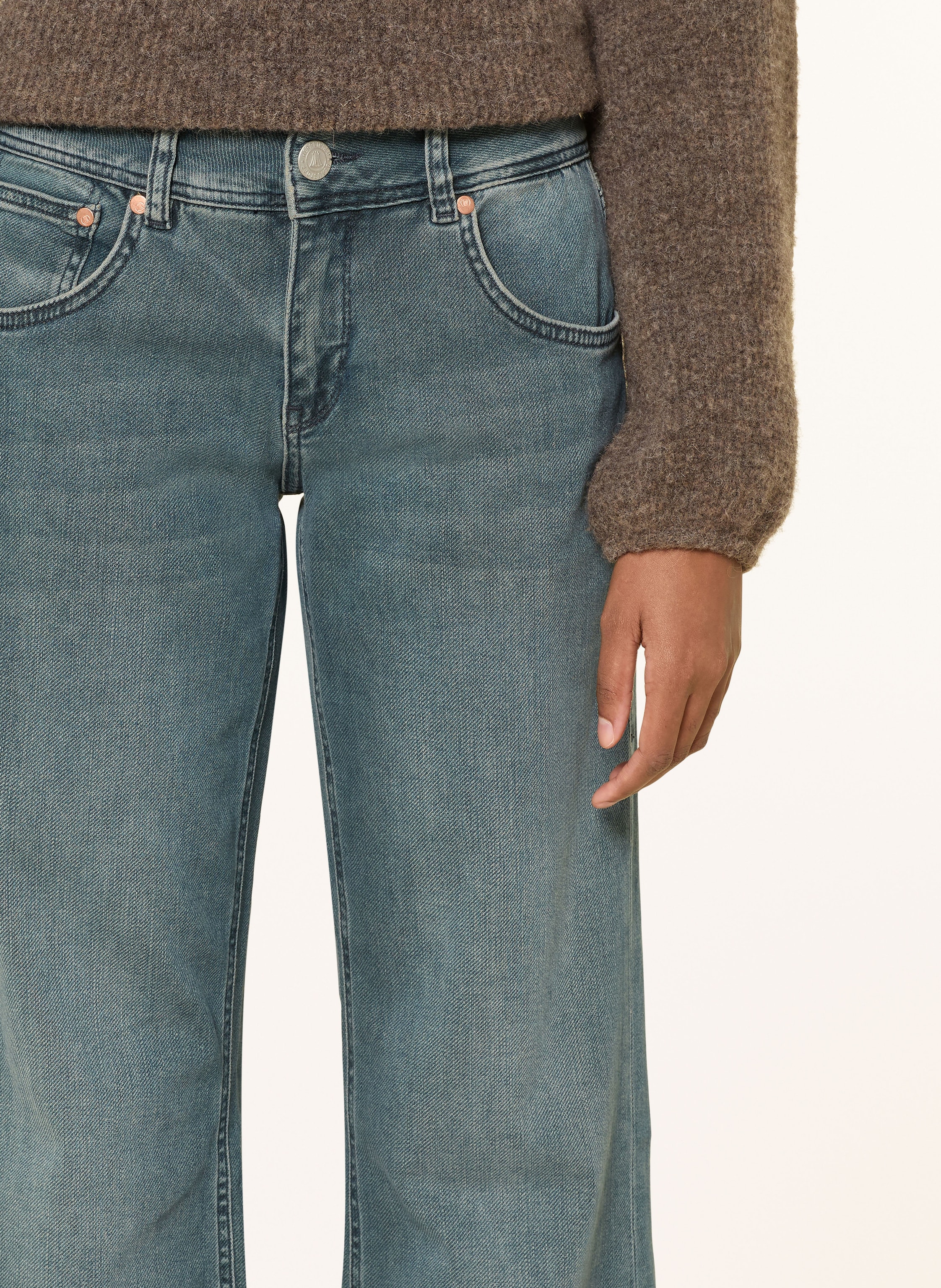 Thumbnail - Herrlicher Flared Jeans Edna blau