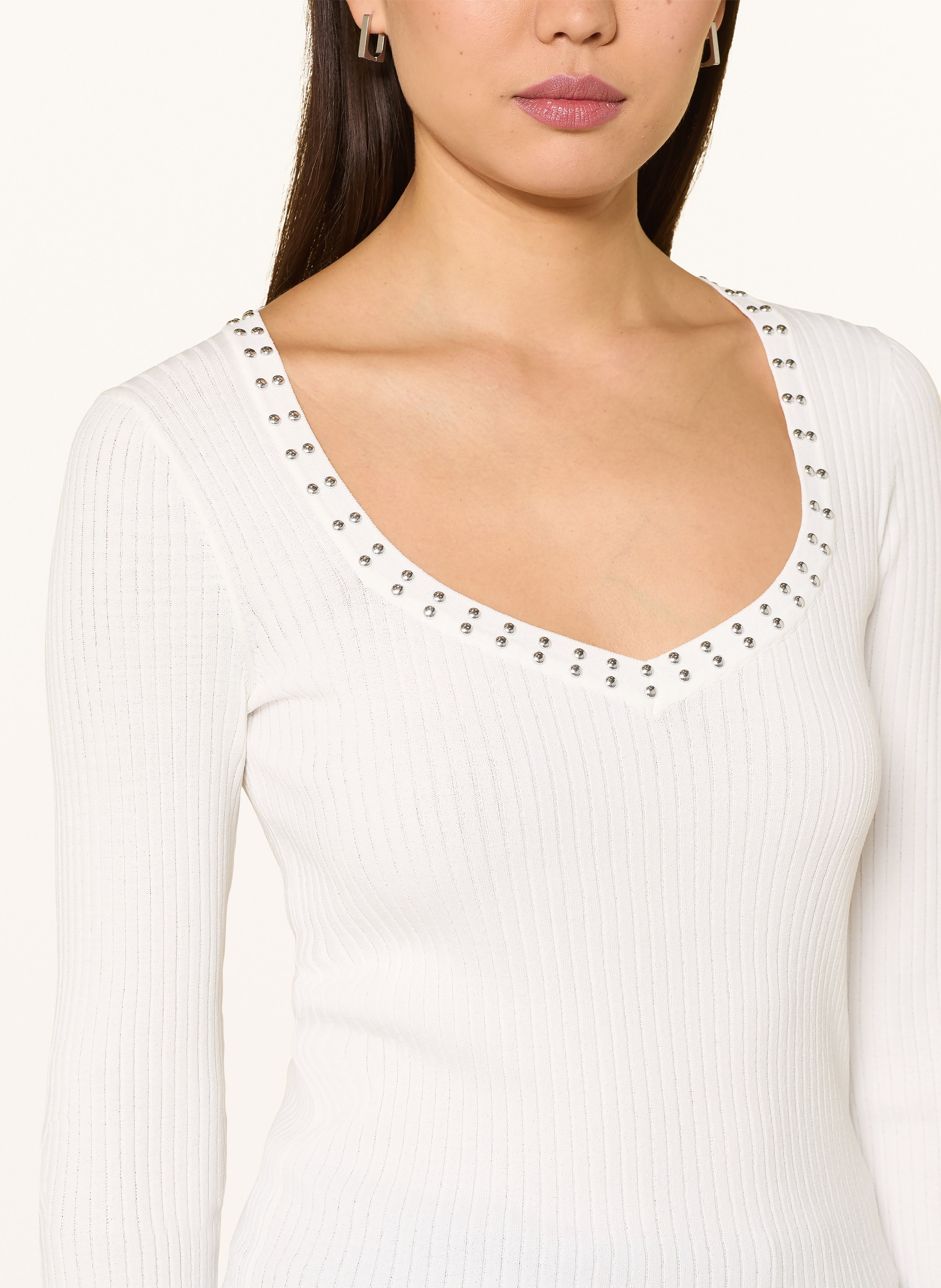 Thumbnail - Liu Jo Pullover Mit Nieten weiss