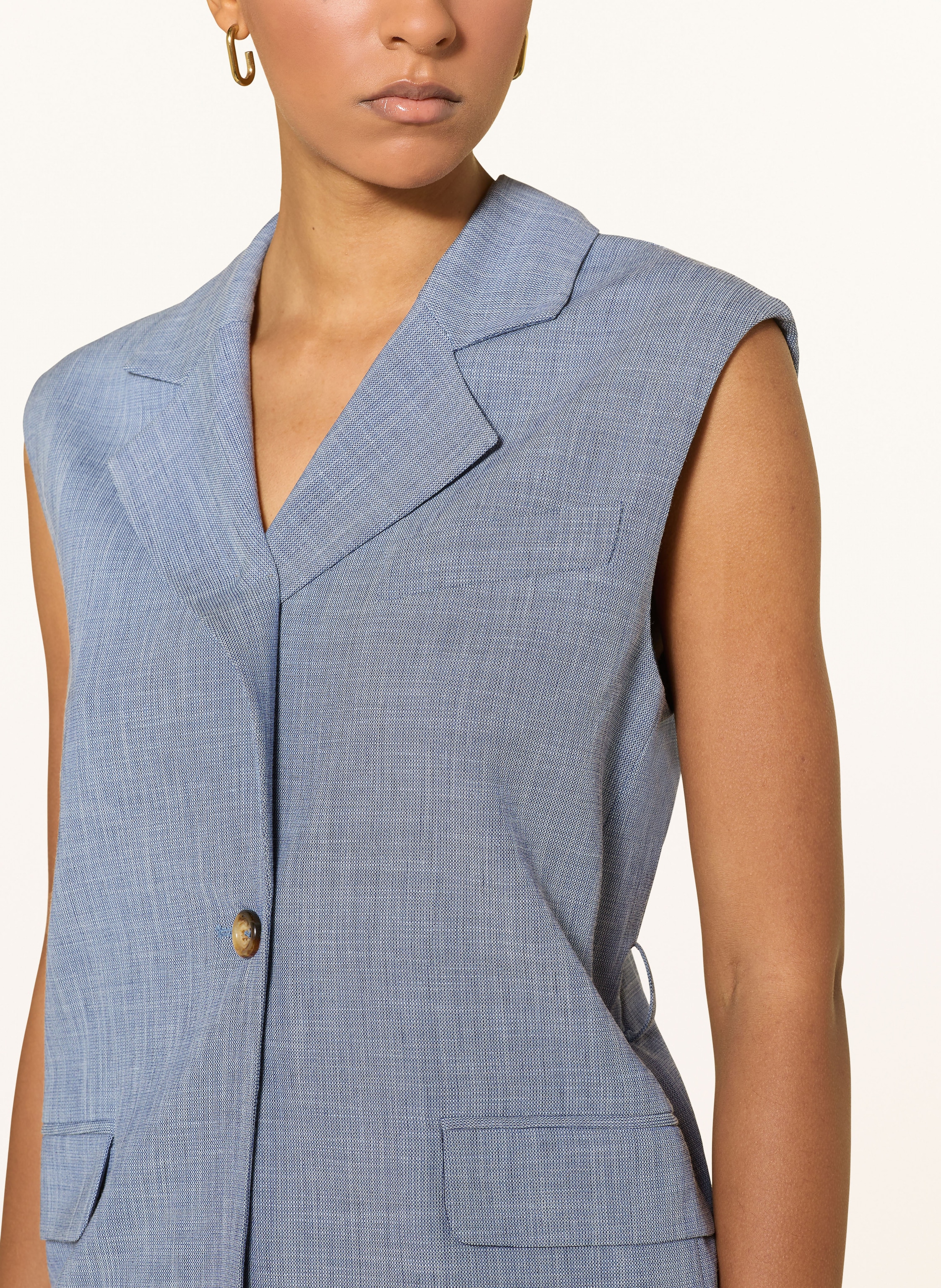 Thumbnail - Liu Jo Blazerweste Mit Abnehmbarem Tuch blau