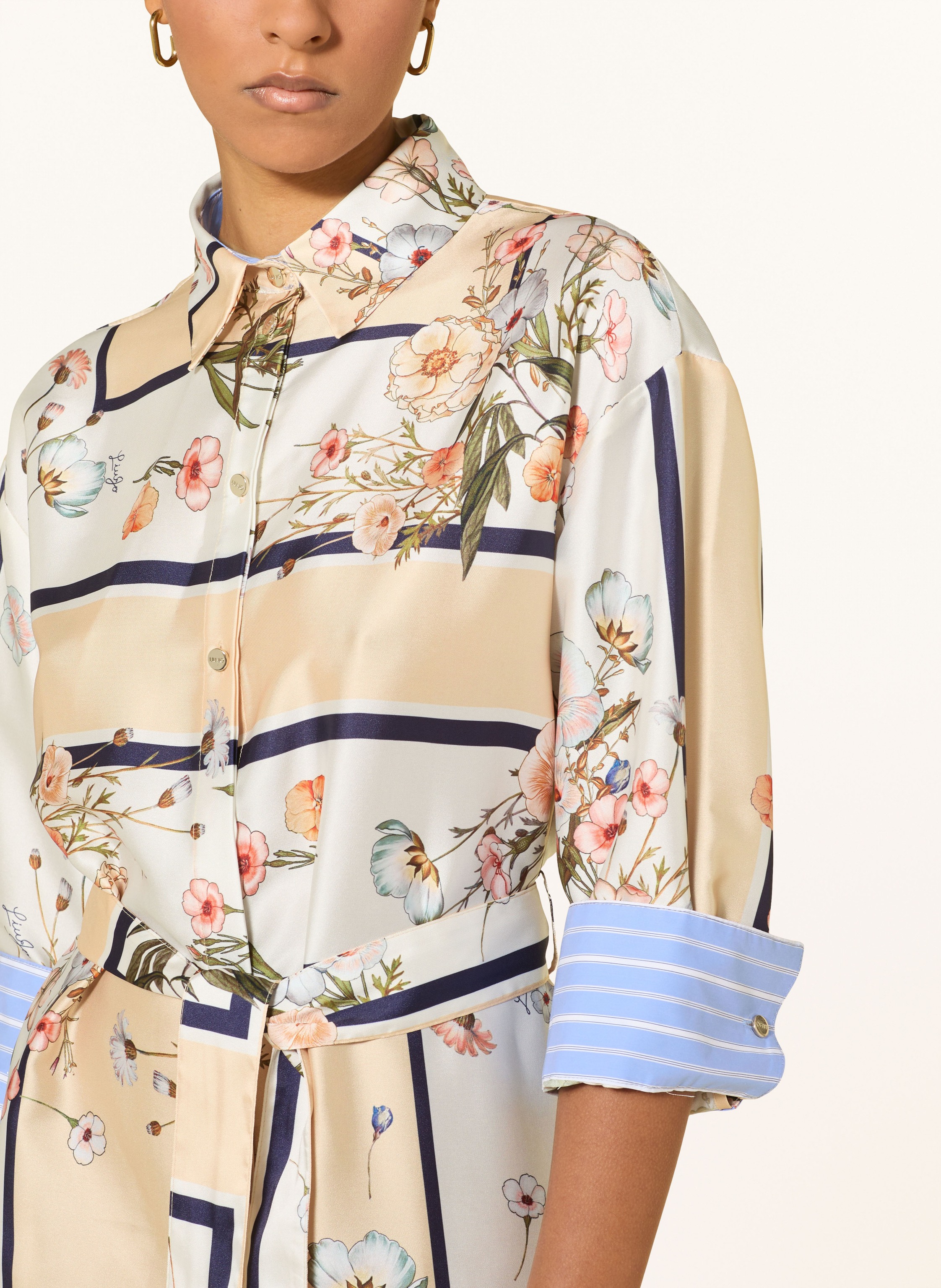 Thumbnail - Liu Jo Hemdblusenkleid beige