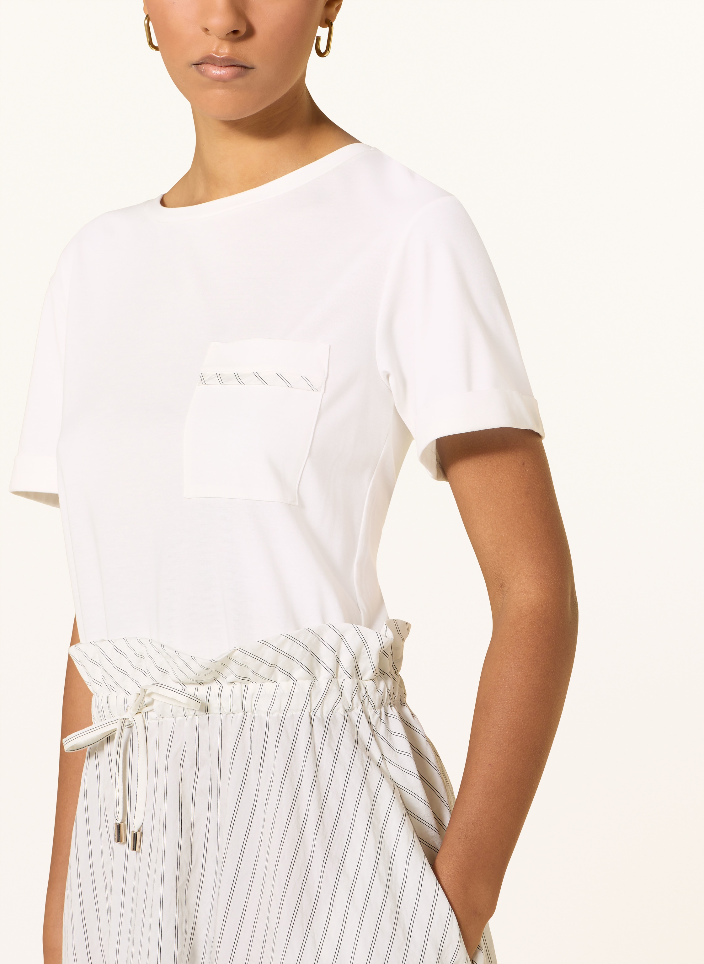 Thumbnail - Liu Jo Kleid Im Materialmix weiss