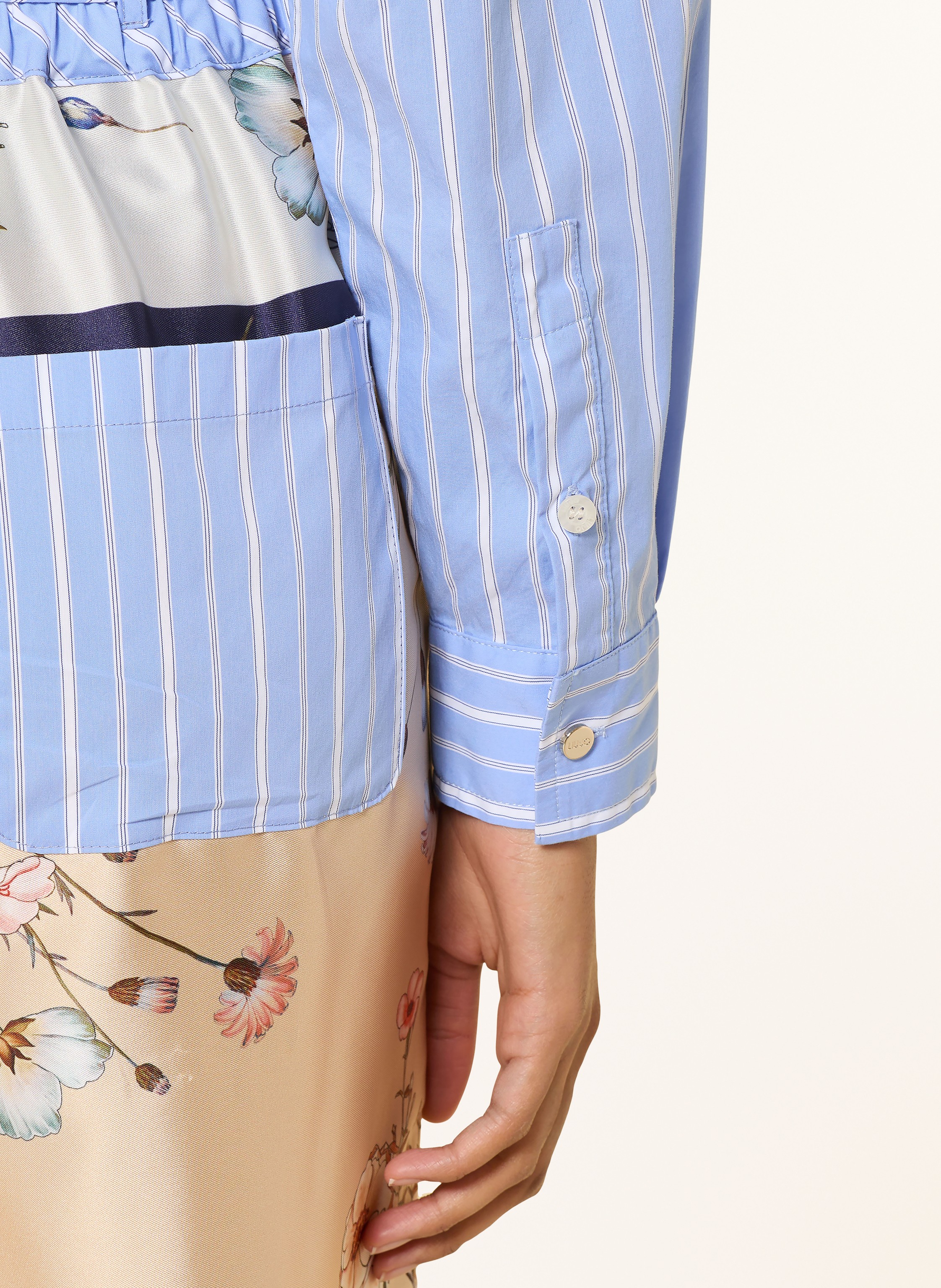 Thumbnail - Liu Jo Bluse Im Materialmix beige