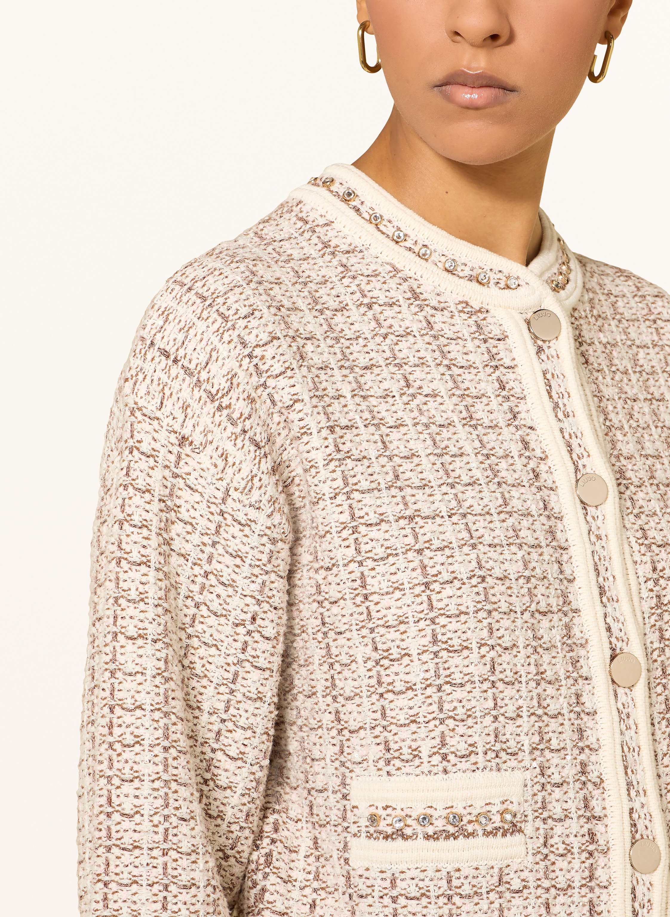 Thumbnail - Liu Jo Bouclé-Jacke weiss