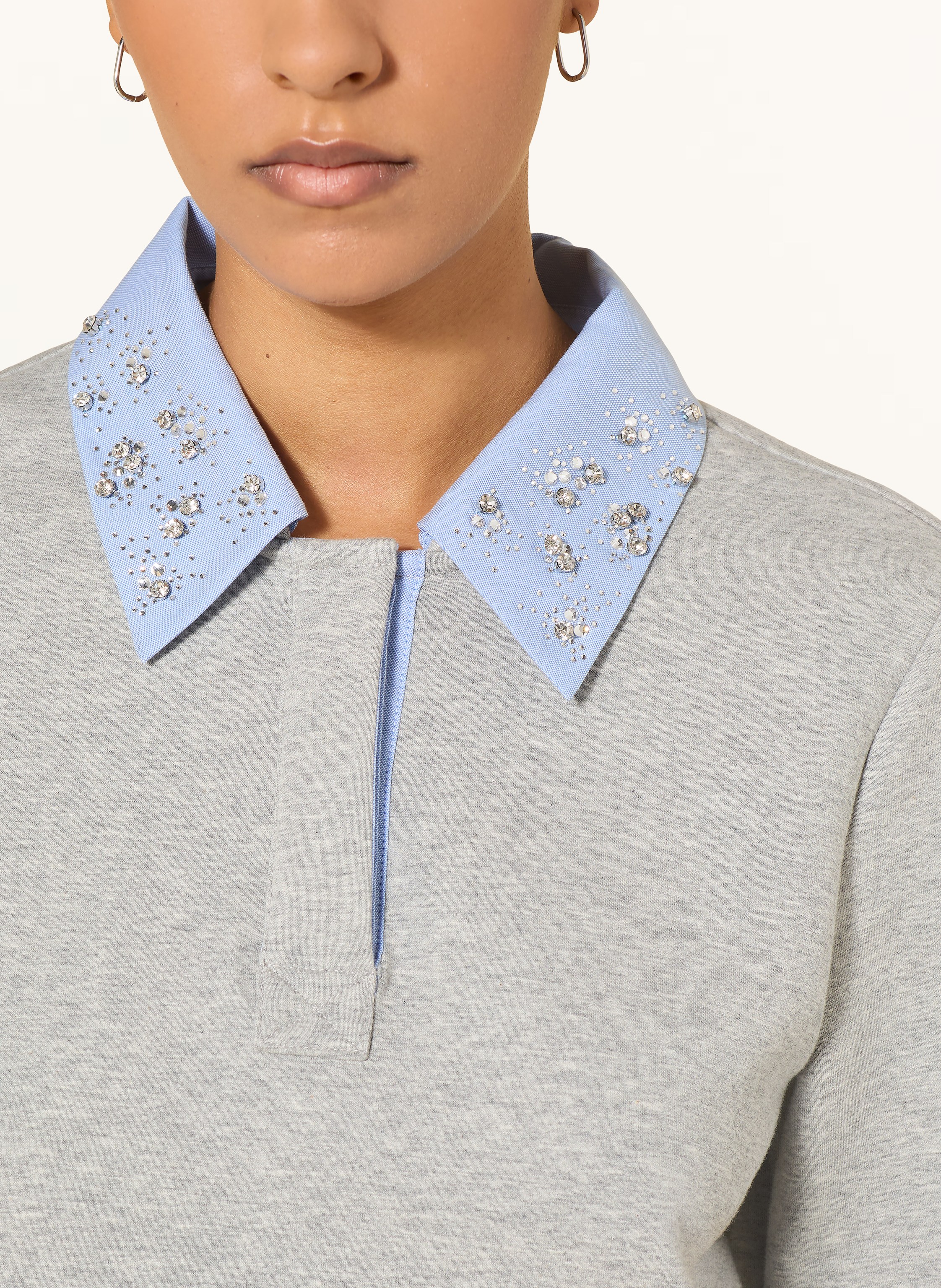 Thumbnail - Liu Jo Sweatkleid Mit Schmucksteinen grau