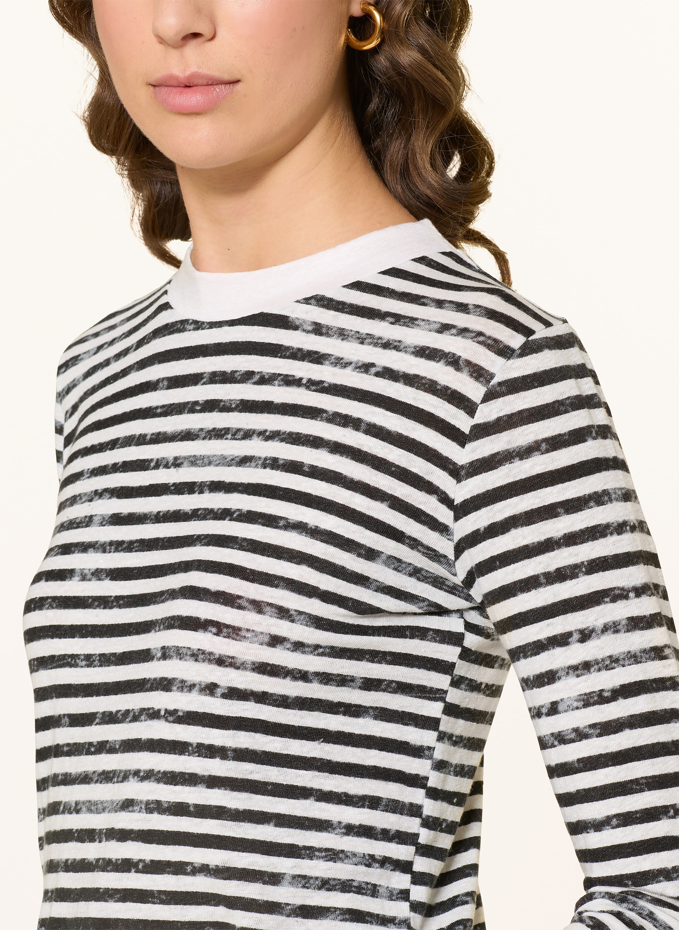 Thumbnail - Stefan Brandt Longsleeve Feriel Aus Leinen schwarz