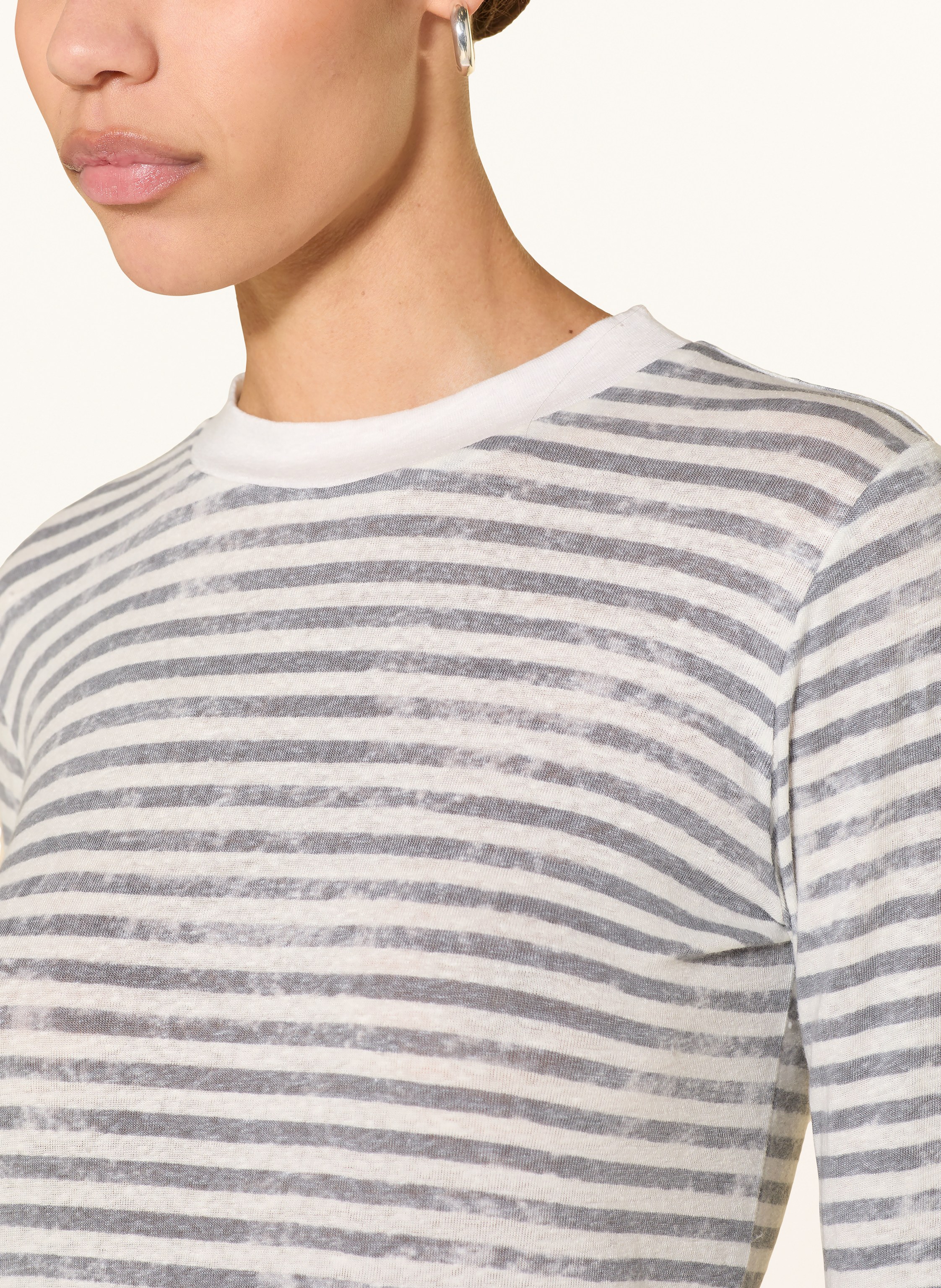 Thumbnail - Stefan Brandt Longsleeve Feriel Aus Leinen grau