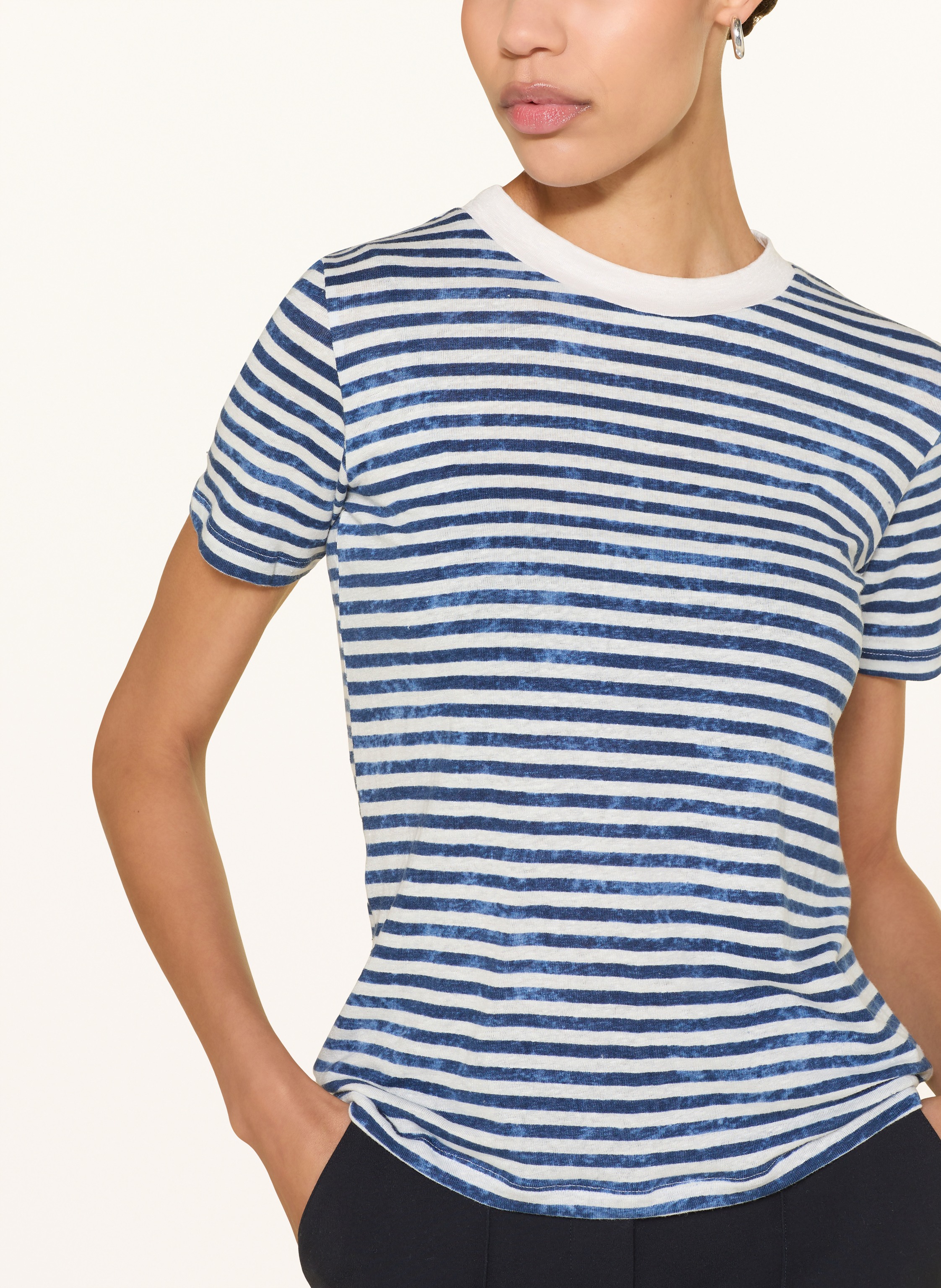 Thumbnail - Stefan Brandt T-Shirt Aus Leinen blau