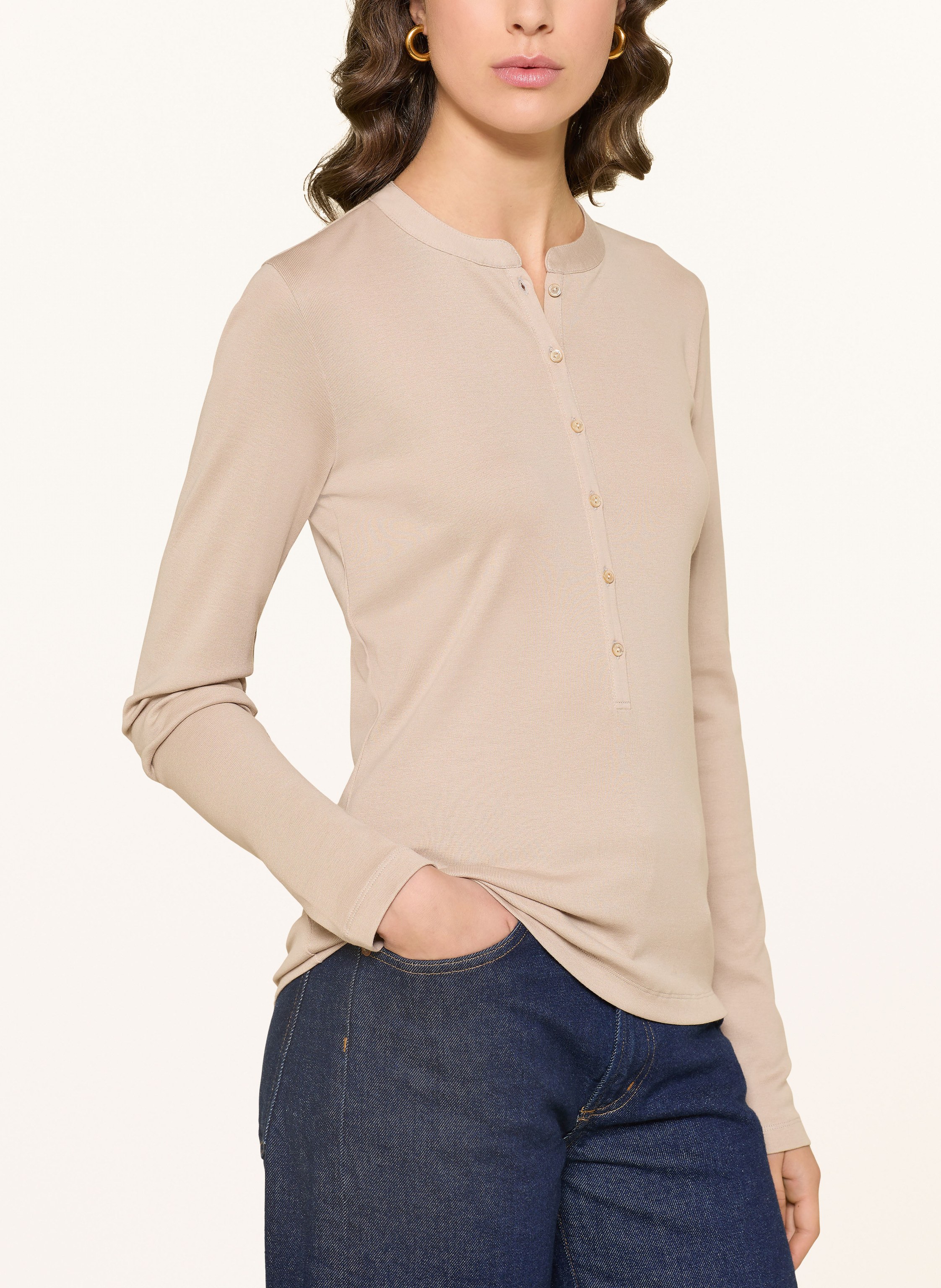 Thumbnail - Stefan Brandt Henley-Shirt Anina beige