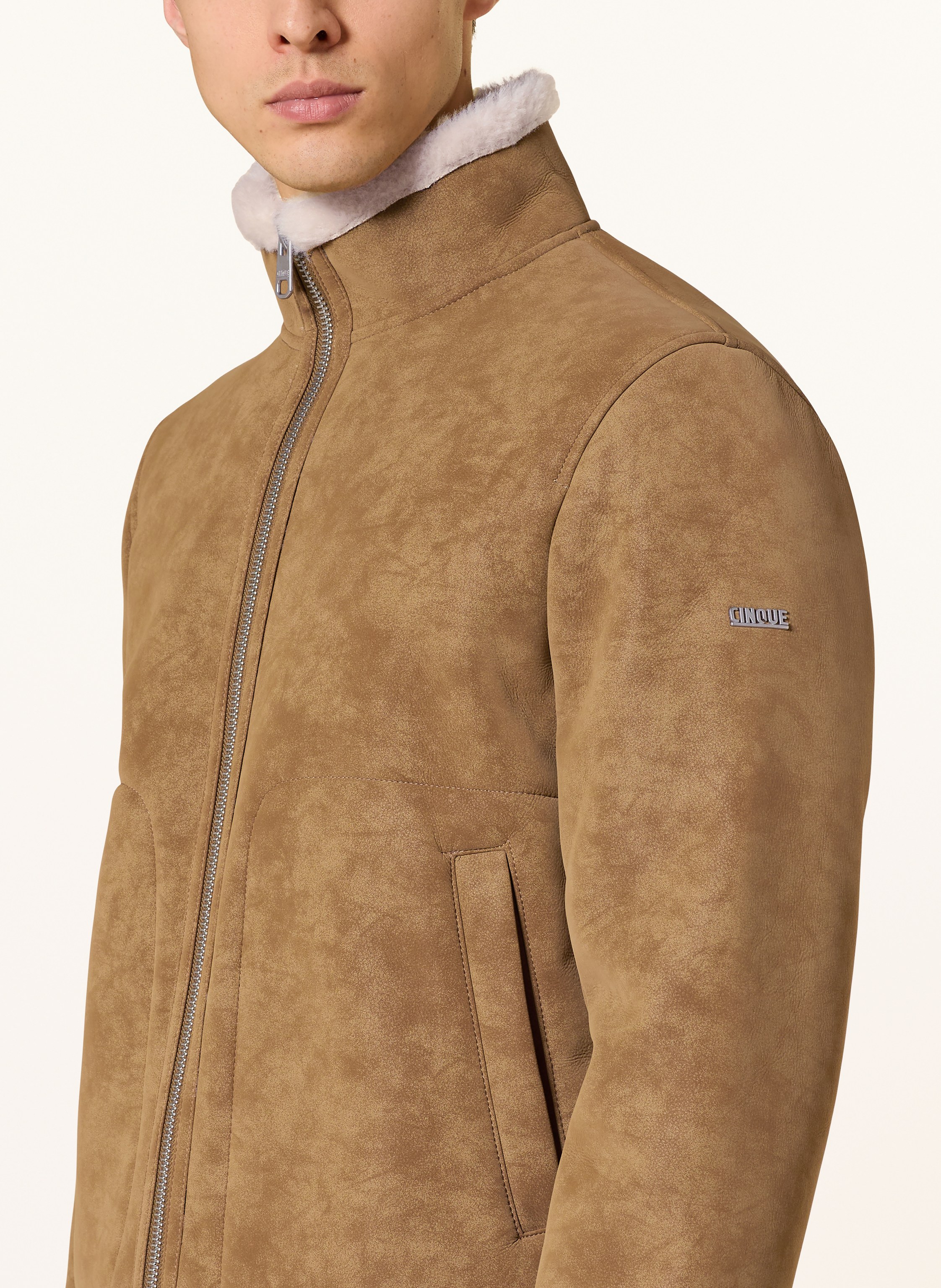 Thumbnail - Cinque Jacke Citerry In Lederoptik braun