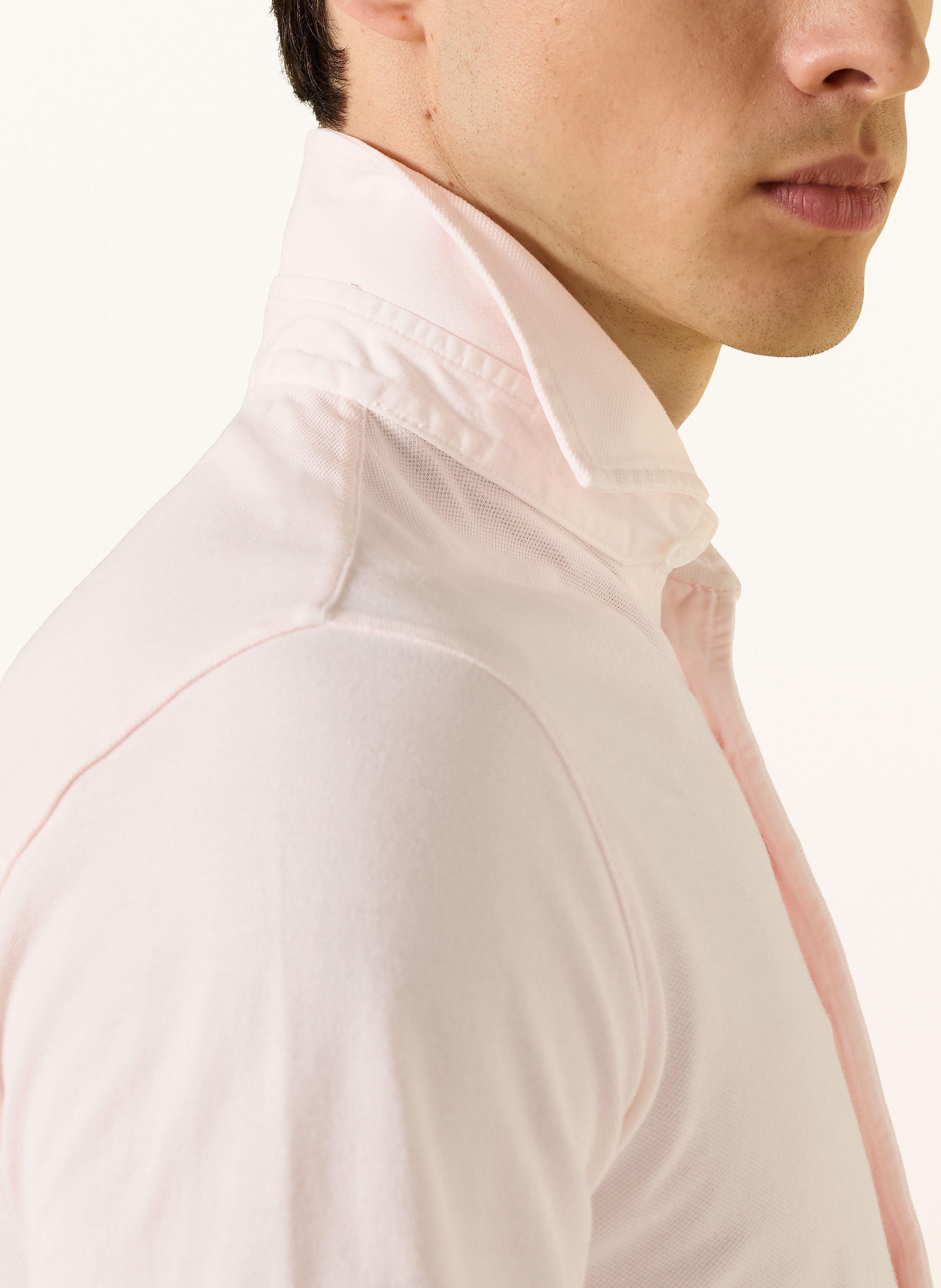 Thumbnail - Fedeli Piqué-Hemd Stelve Slim Fit rosa