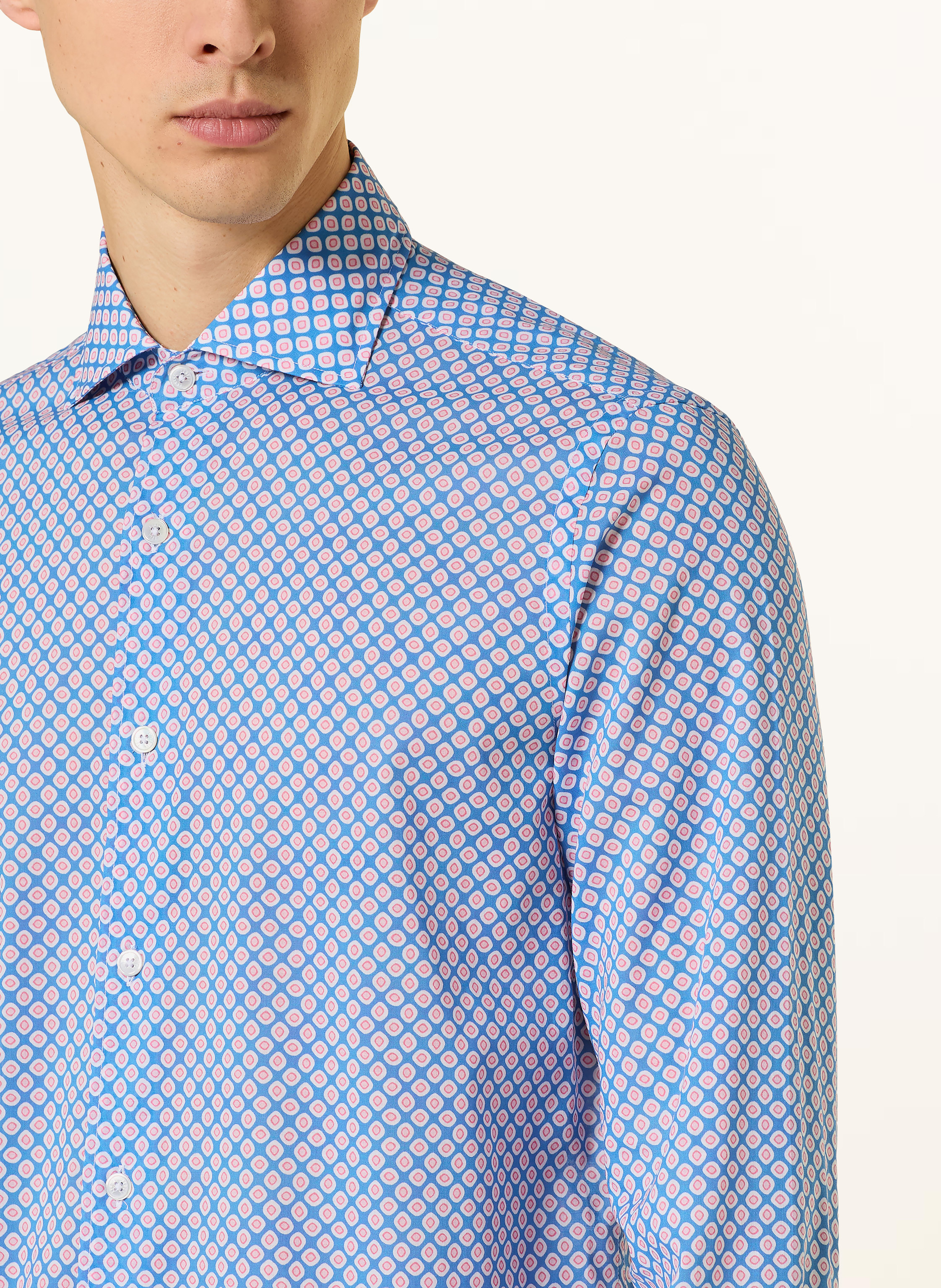 Thumbnail - Fedeli Hemd Sean Regular Fit blau