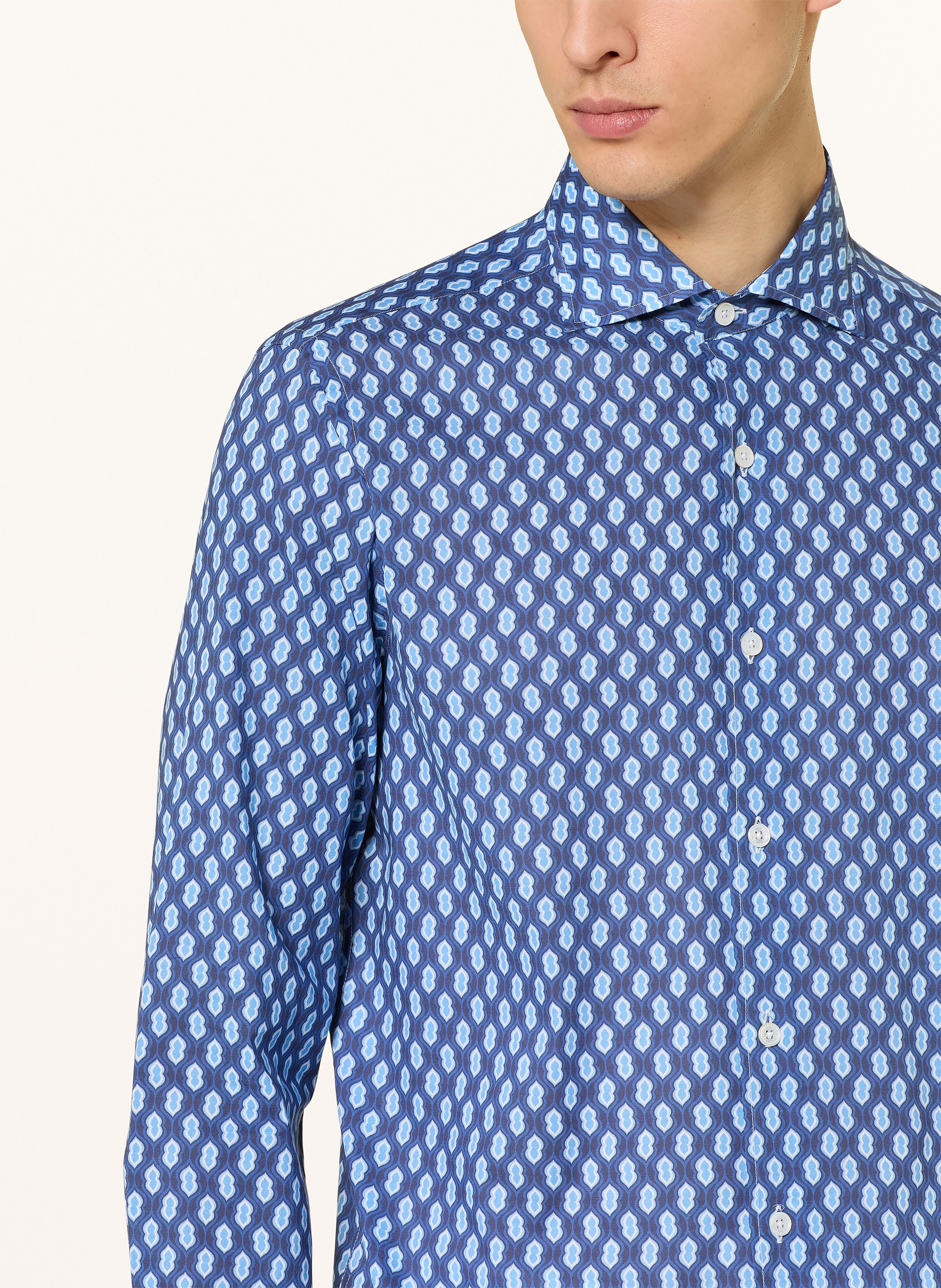 Thumbnail - Fedeli Hemd Sean Regular Fit blau