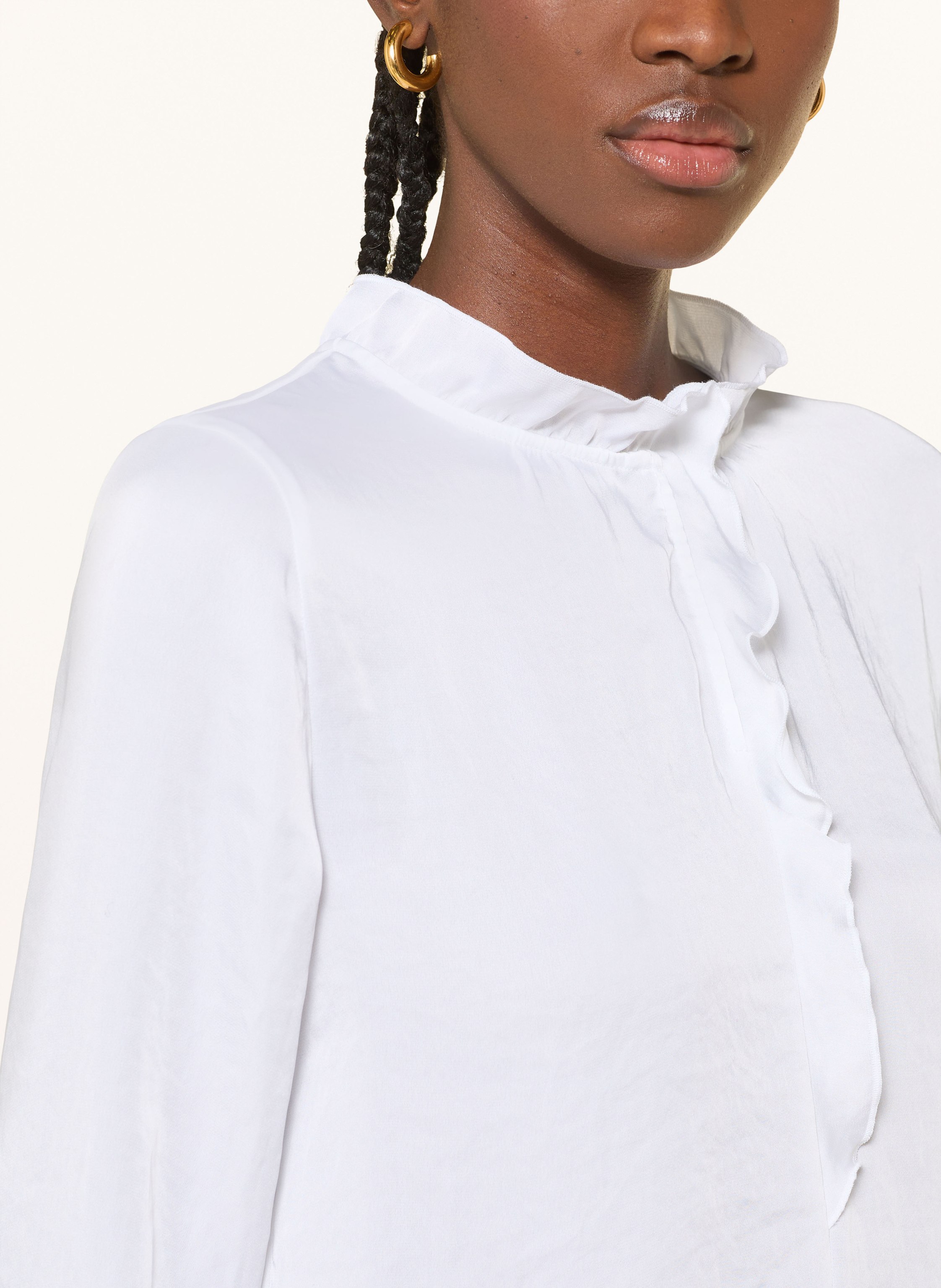 Thumbnail - Marc Cain Blusenshirt Mit Volants weiss