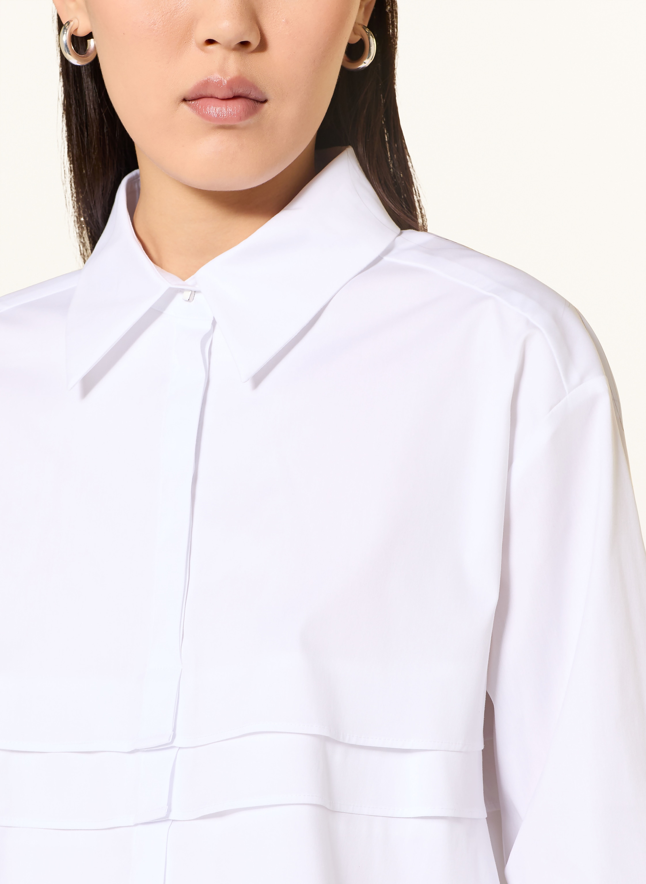 Thumbnail - Marc Cain Hemdbluse Mit Volants weiss