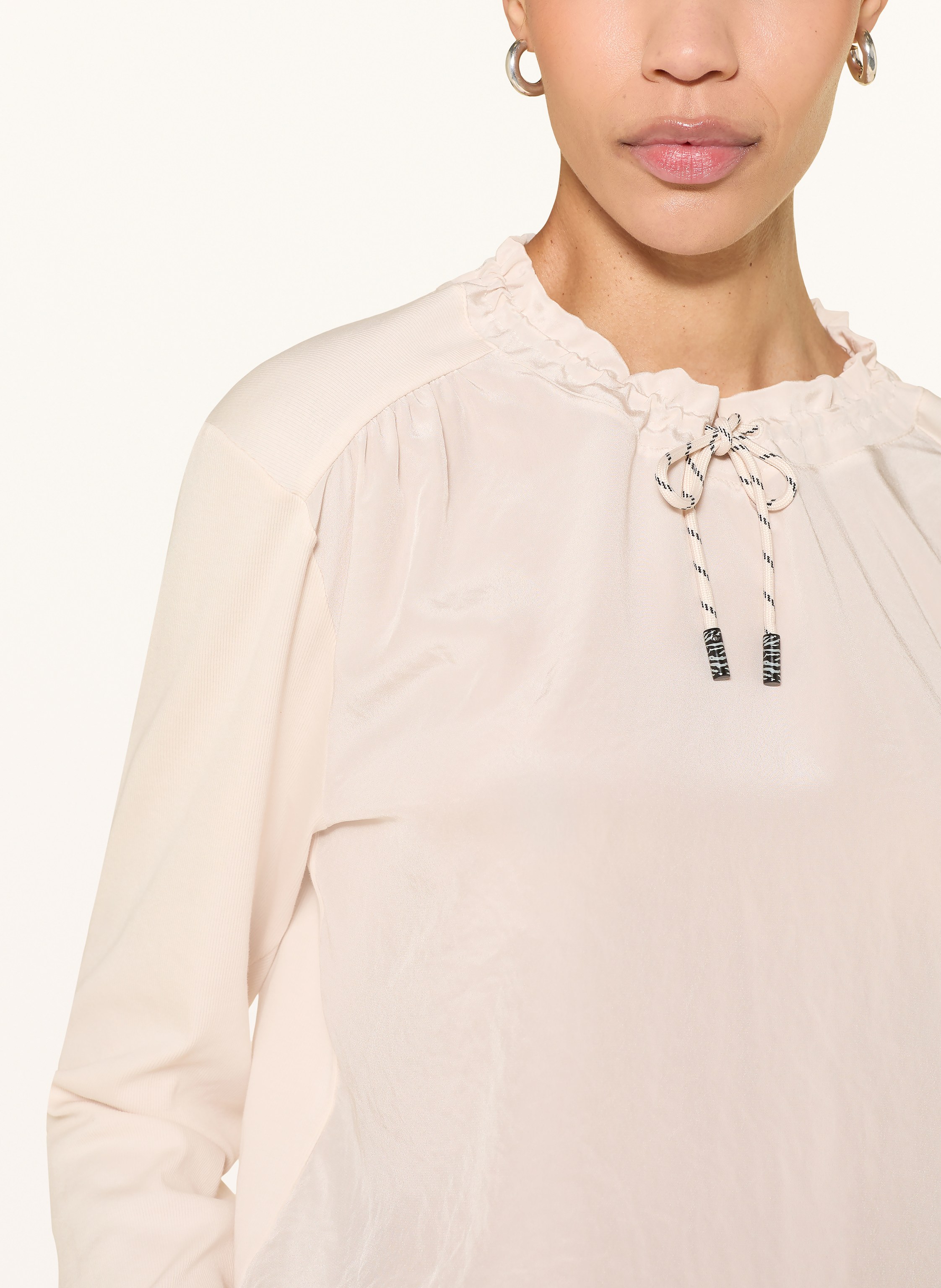 Thumbnail - Marc Cain Blusenshirt Im Materialmix beige