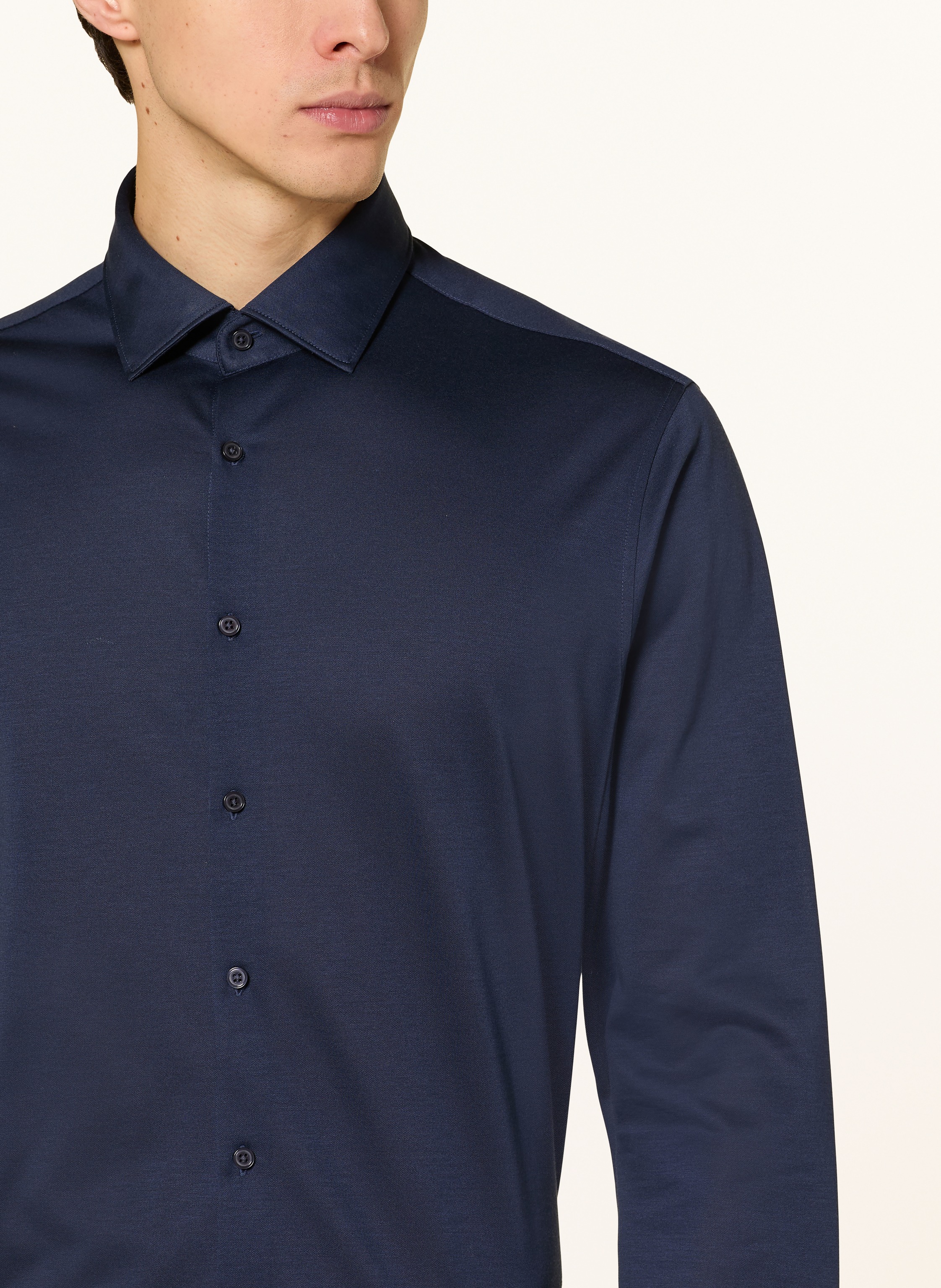 Thumbnail - Paul Jerseyhemd Shaped Fit blau