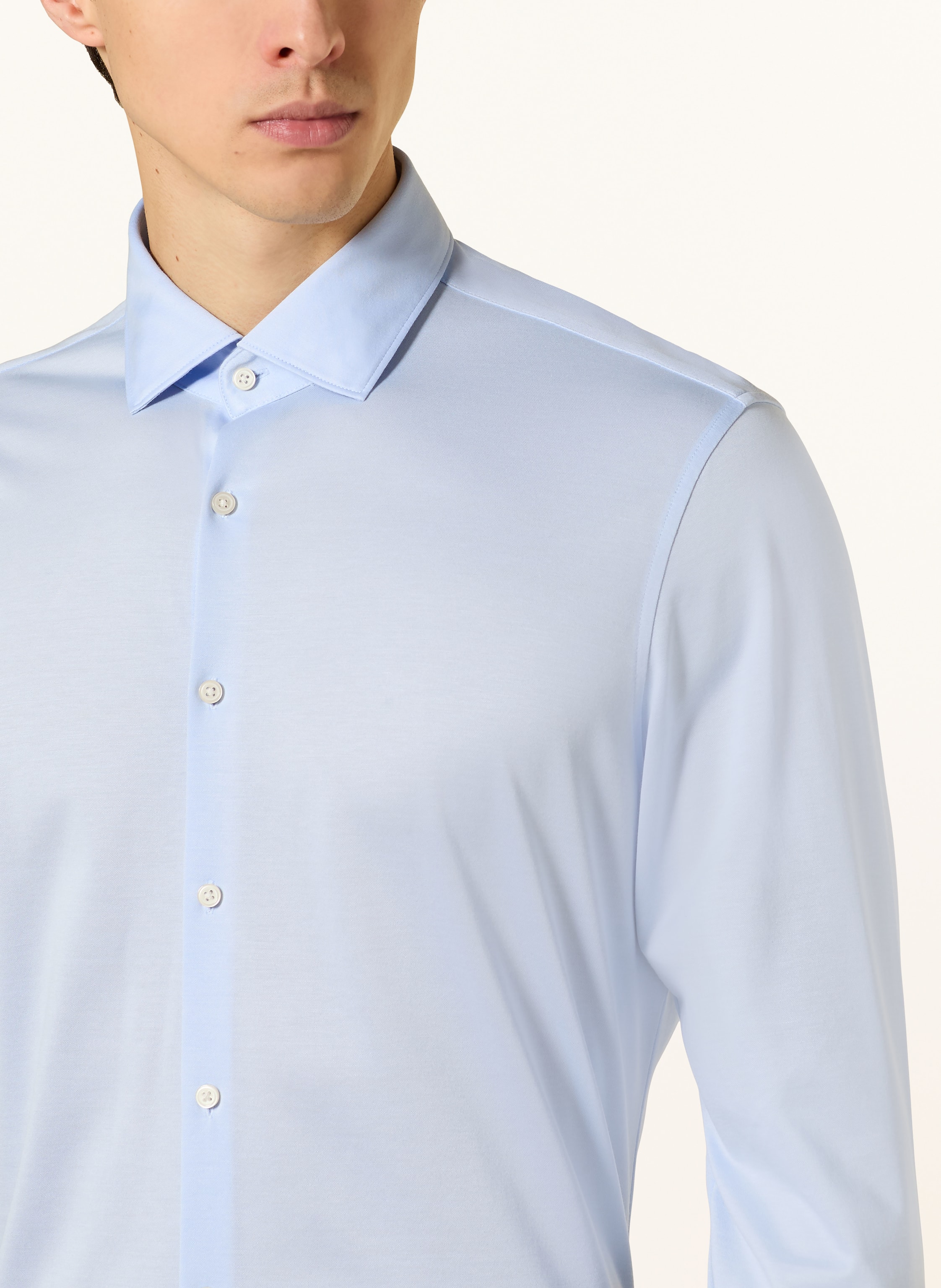 Thumbnail - Paul Jerseyhemd Shaped Fit blau