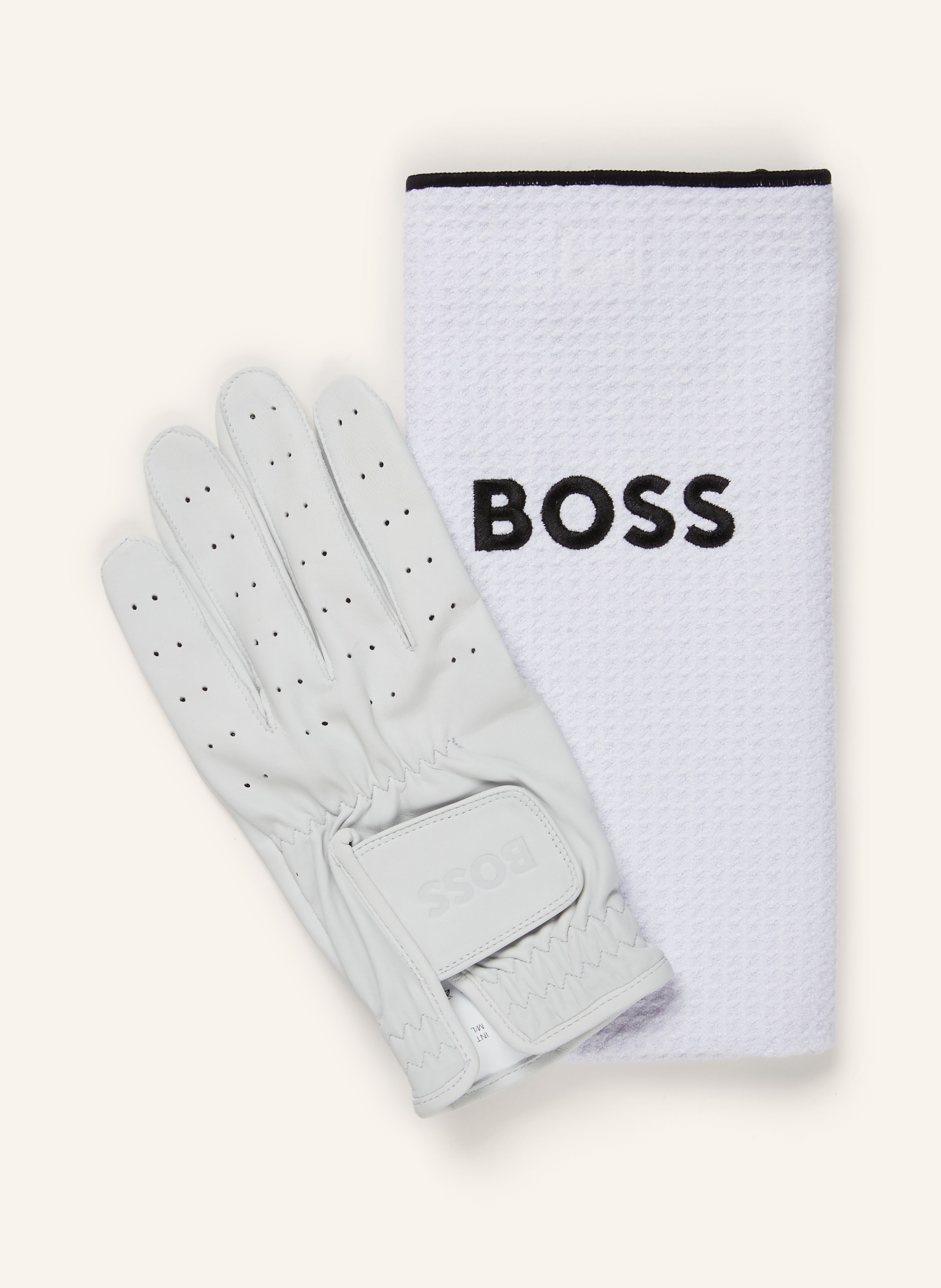 Boss Boss Set Tohmas: Golfhandschuh Und Mikrofasertuch weiss in WEISS