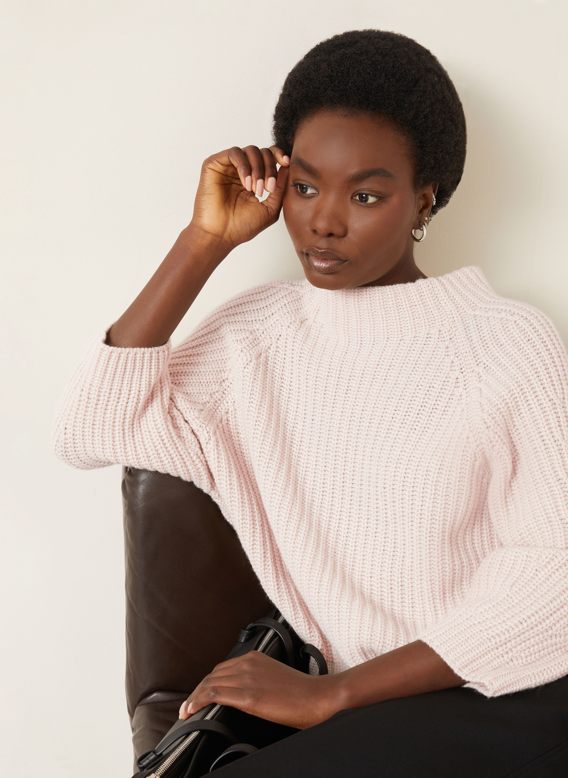 Thumbnail - Iris Von Arnim Cashmere-Pullover Fallou Mit 3/4-Arm beige