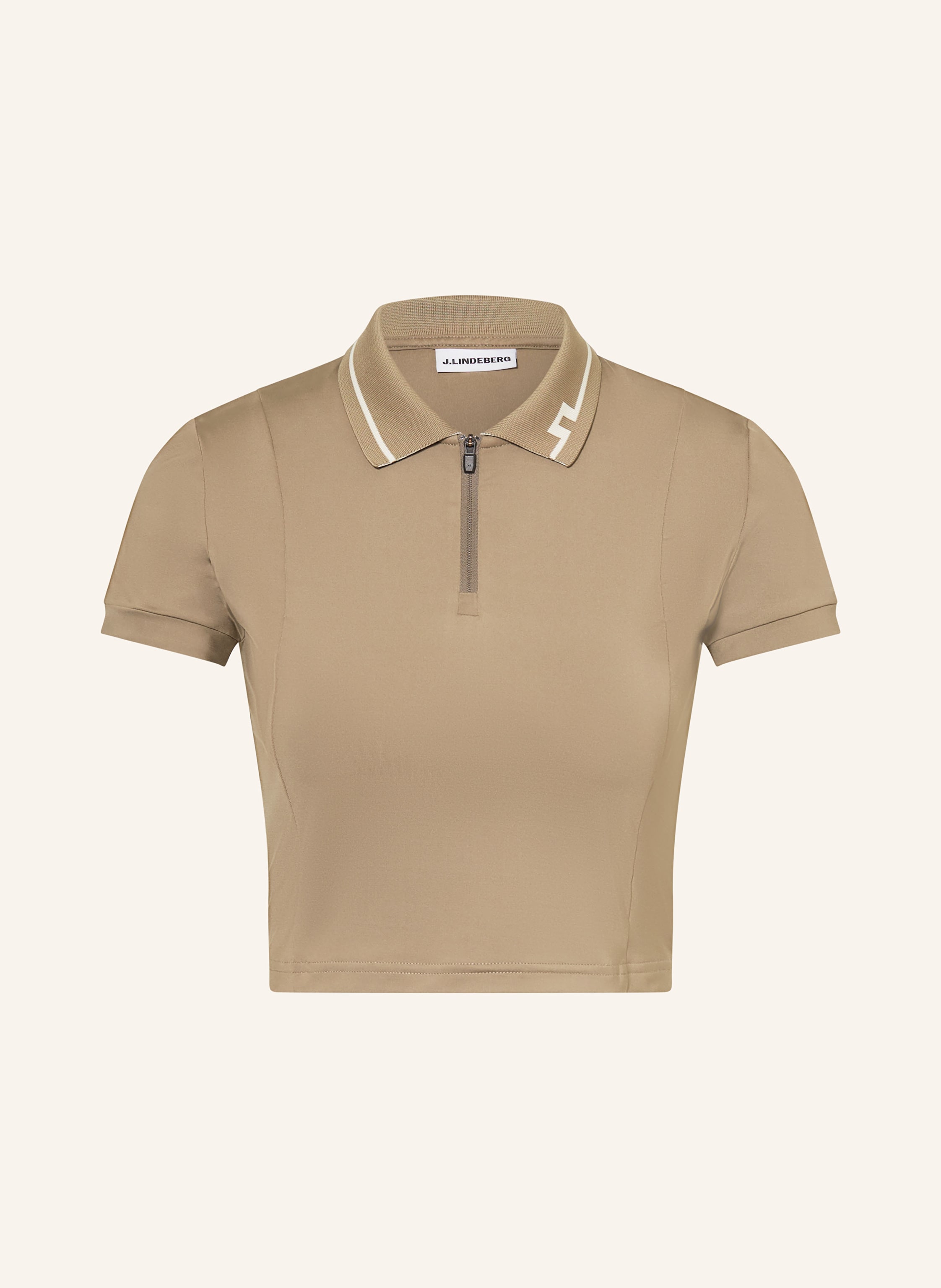 J.Lindeberg Cropped-Poloshirt braun