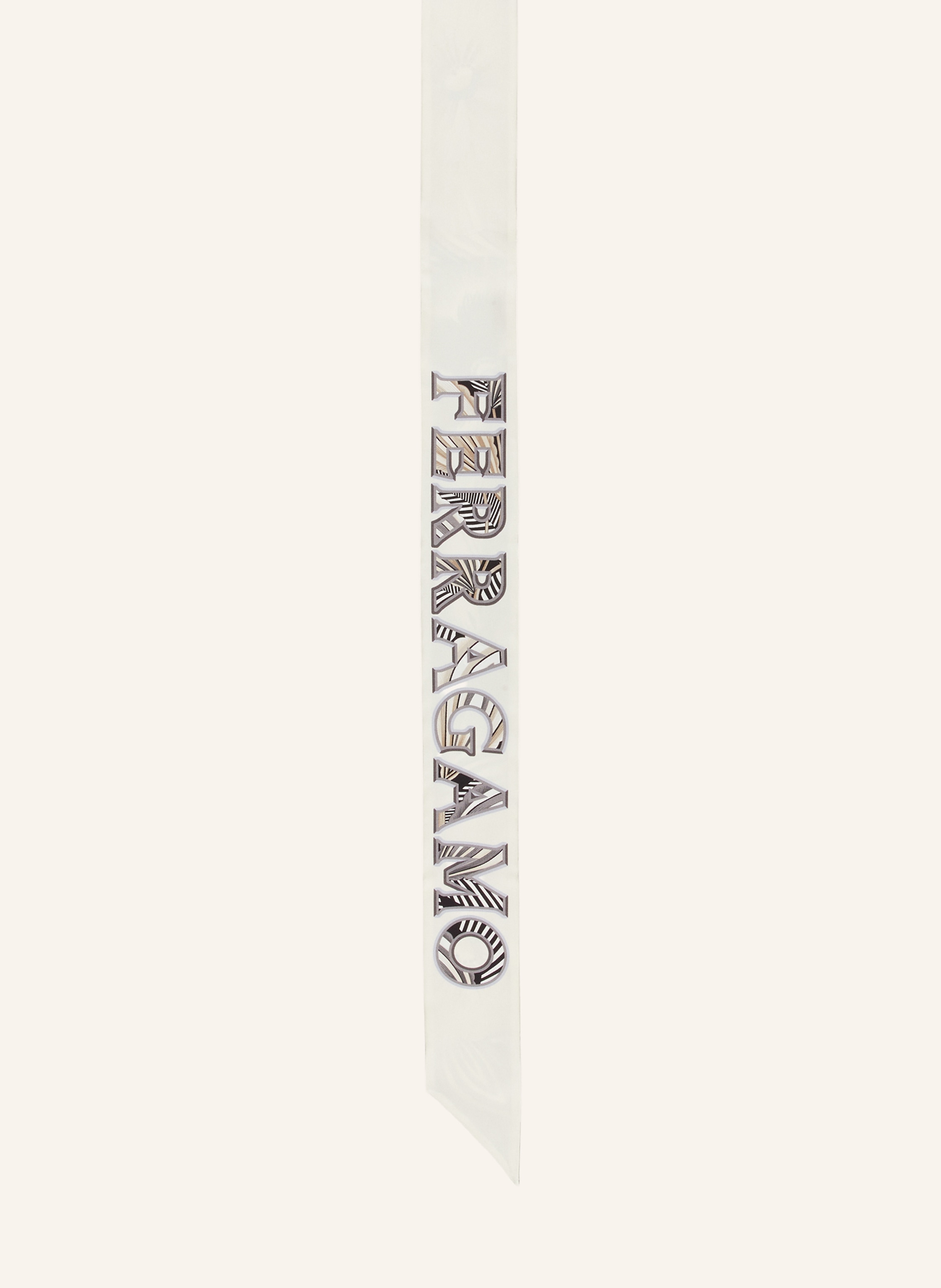 Ferragamo Ferragamo Seidenschal weiss in ECRU / SCHWARZ