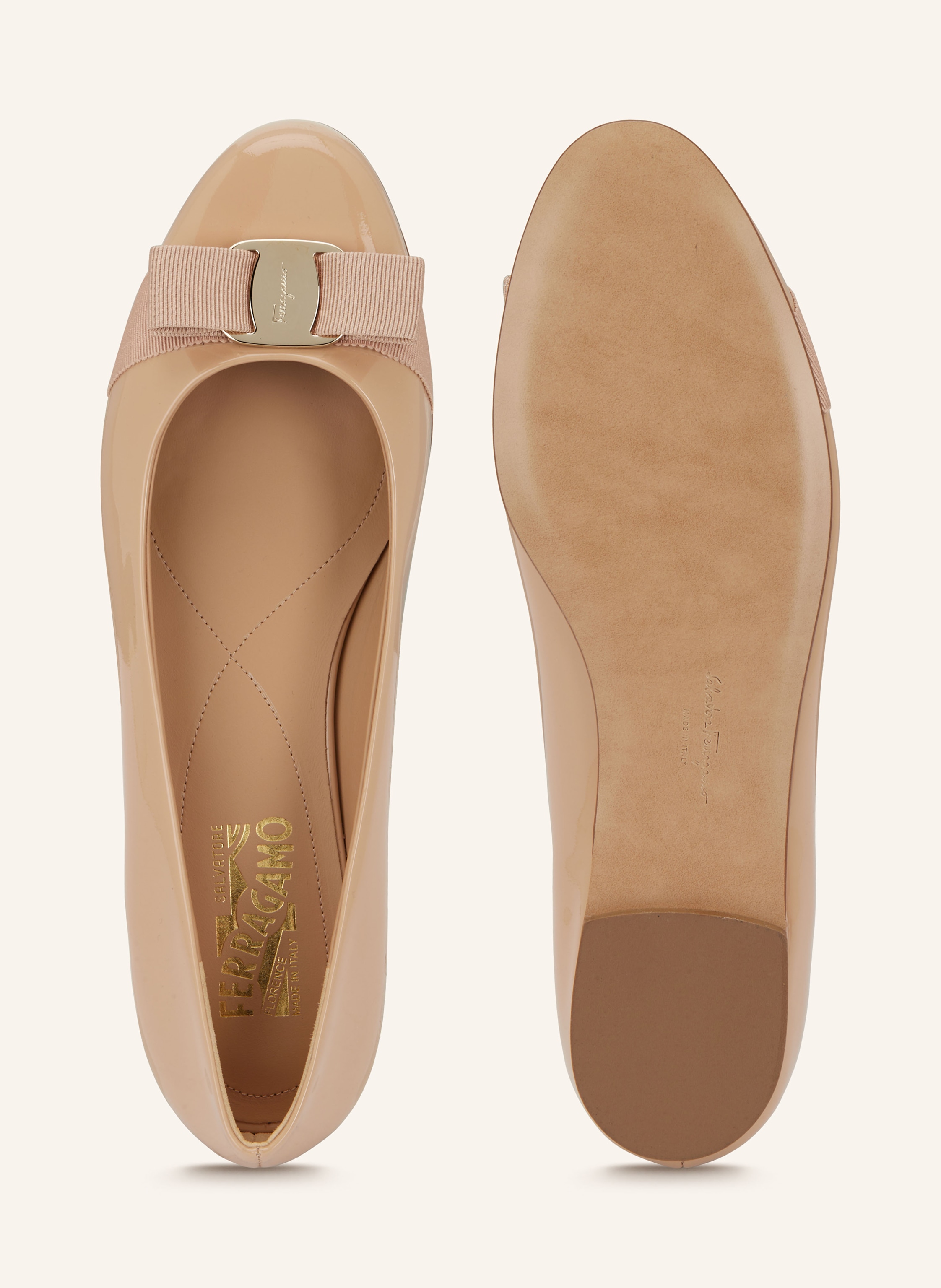 Thumbnail - Ferragamo Lackballerinas Varina rosa