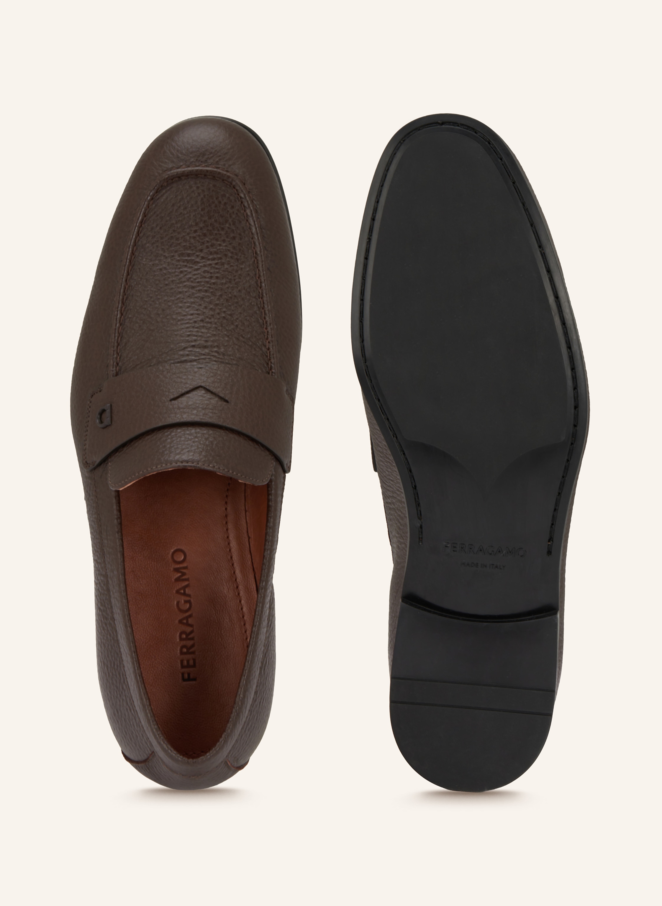 Thumbnail - Ferragamo Penny-Loafer braun